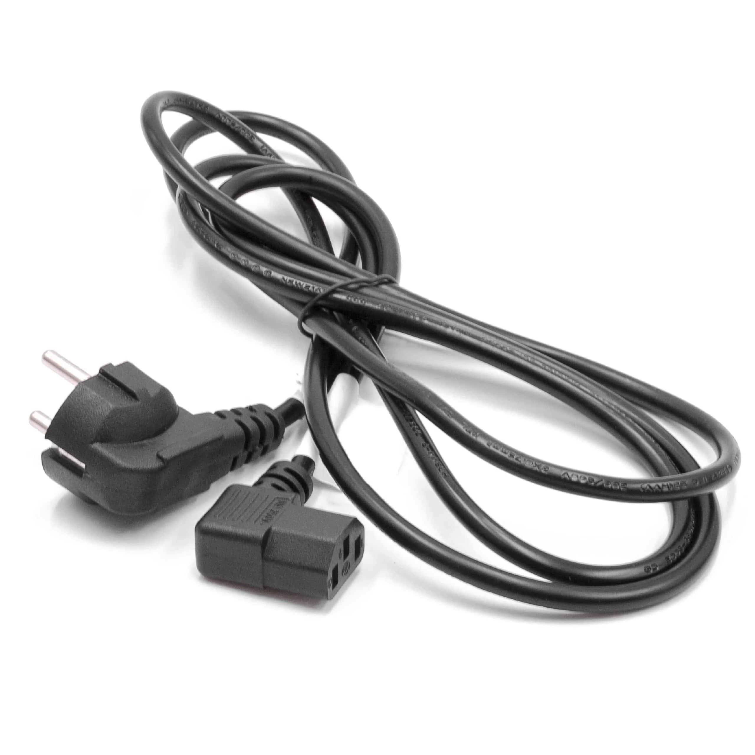 Câble d'alimentation C13 prise Euro pour appareils électriques - 2m en angle