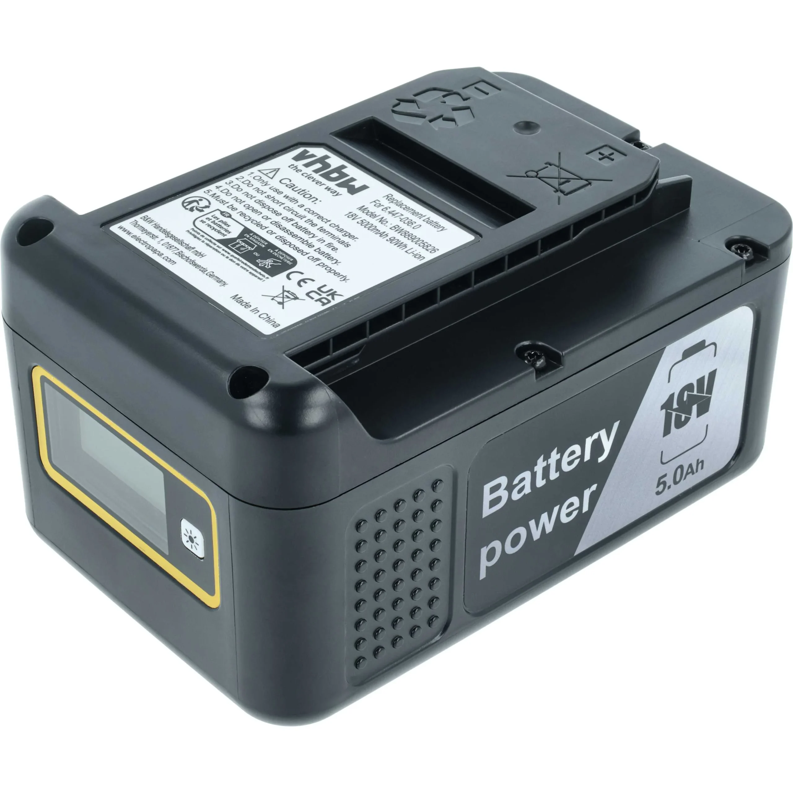 Batterie remplace 2.445-034.0, 6.447-036.0 pour aspirateur Kärcher - 5Ah 18V Li-ion