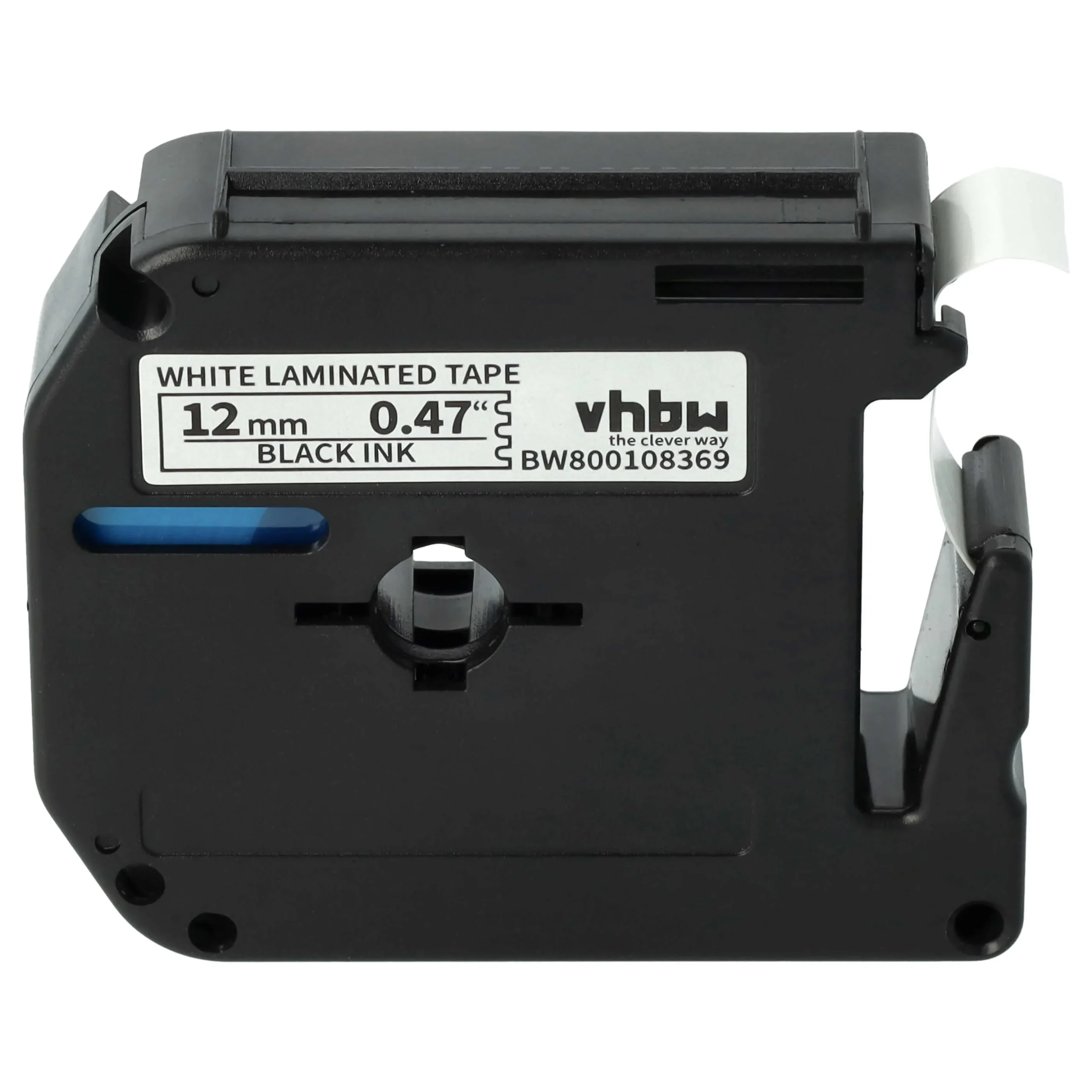 Cassette à ruban remplace Brother M-K231 - 12mm lettrage Noir ruban Blanc, plastique