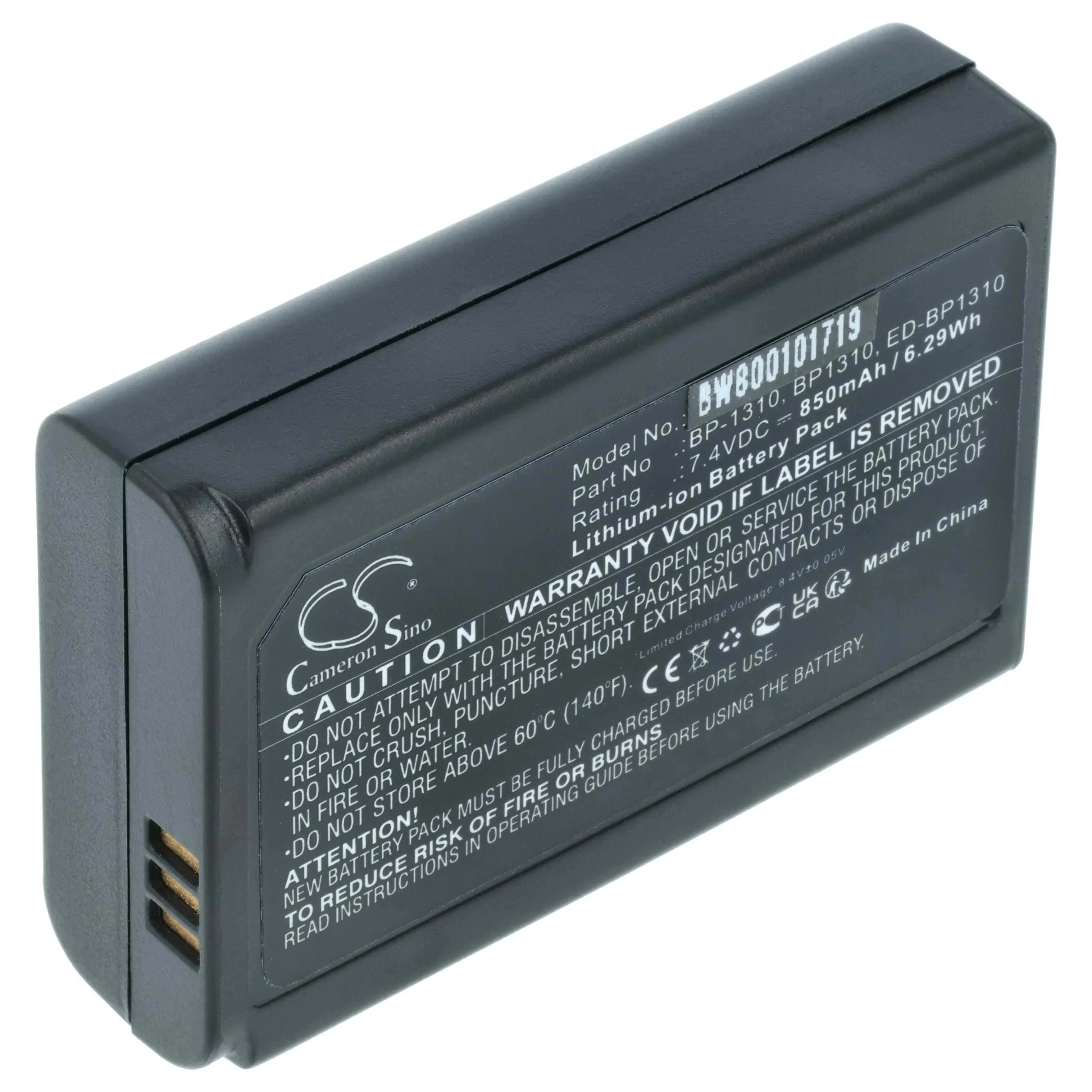 Batterie remplace Samsung AD43-00192A, BP1310, BP-1310 pour appareil photo Samsung- 1000mAh 7,2V Li-ion