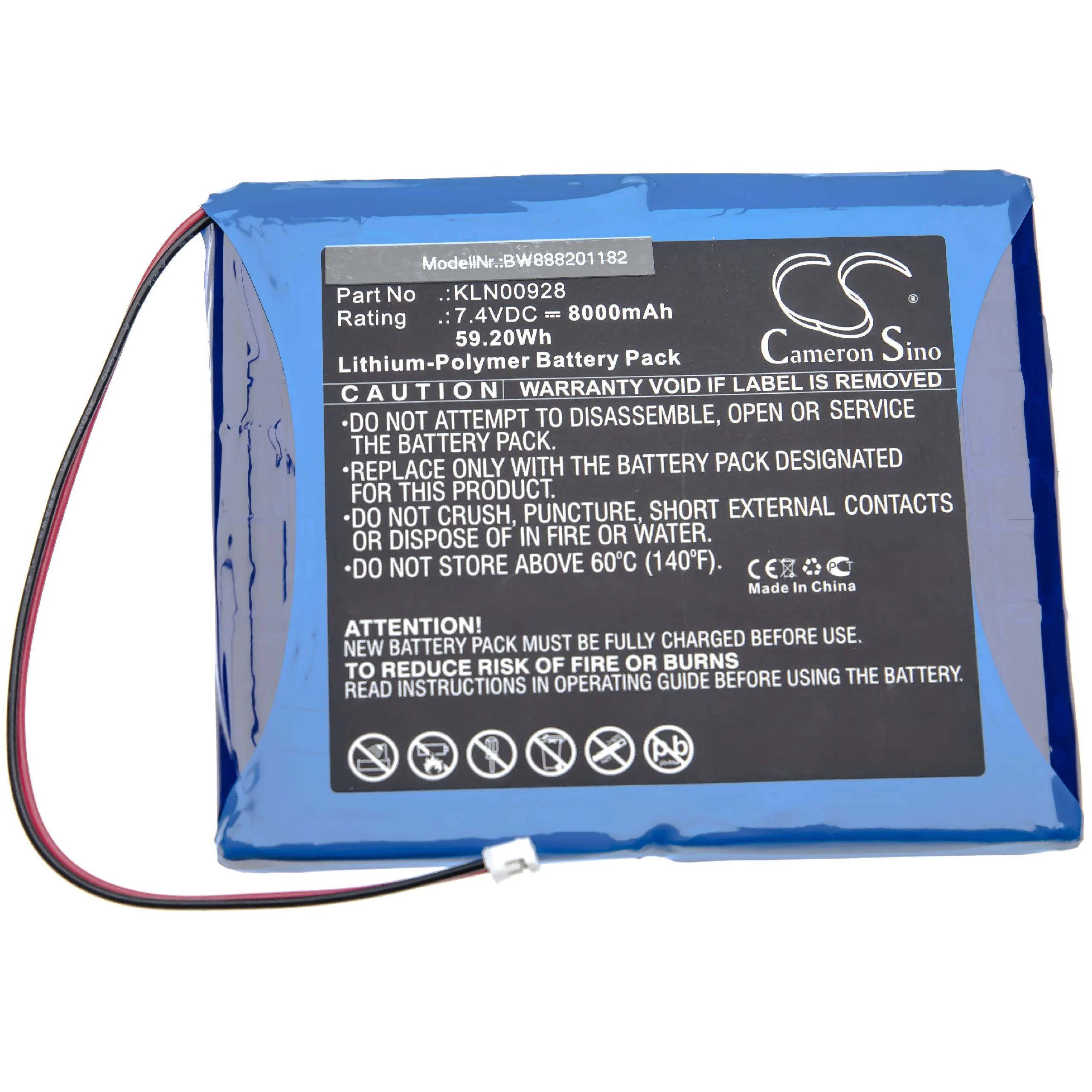 Batterie remplace Trimble KLN00928 outil de mesure Trimble - 8000mAh 7,4V Li-polymère