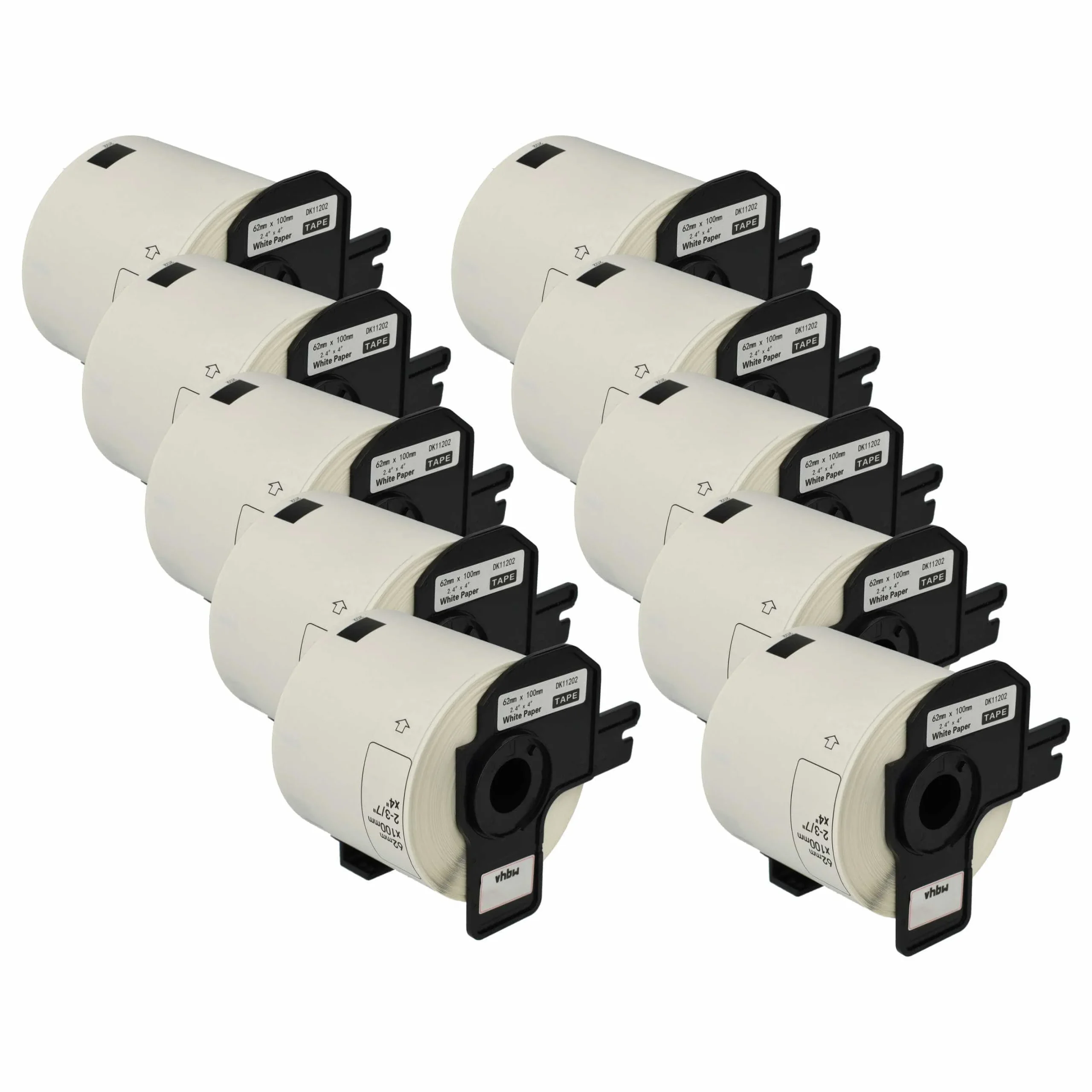 10x Étiquette remplacent Brother DK-11202 pour imprimante étiqueteuse - 62mm x 100mm + support