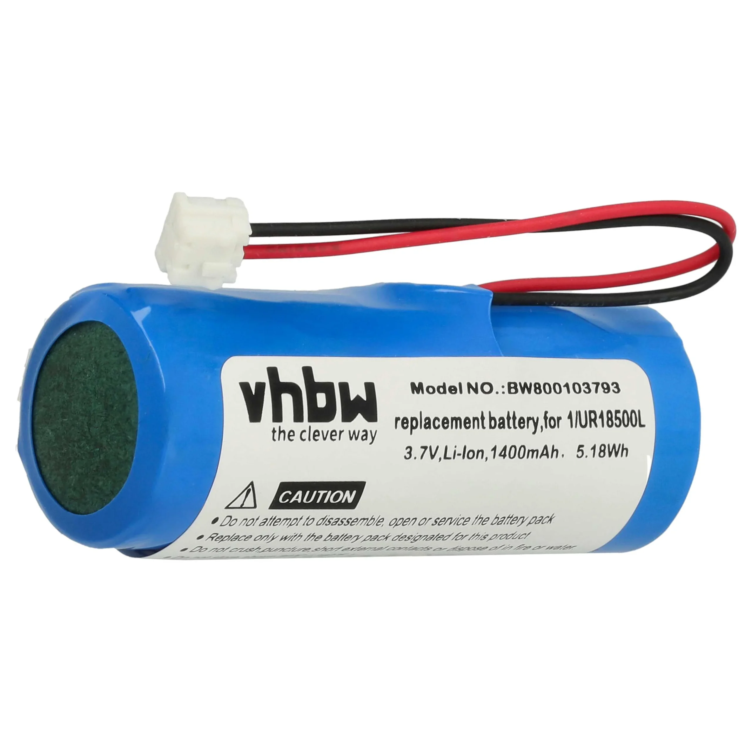 Batterie remplace Wella 1/UR18500L, 1531582 pour rasoir électrique Wella - 1400mAh 3,7V Li-polymère