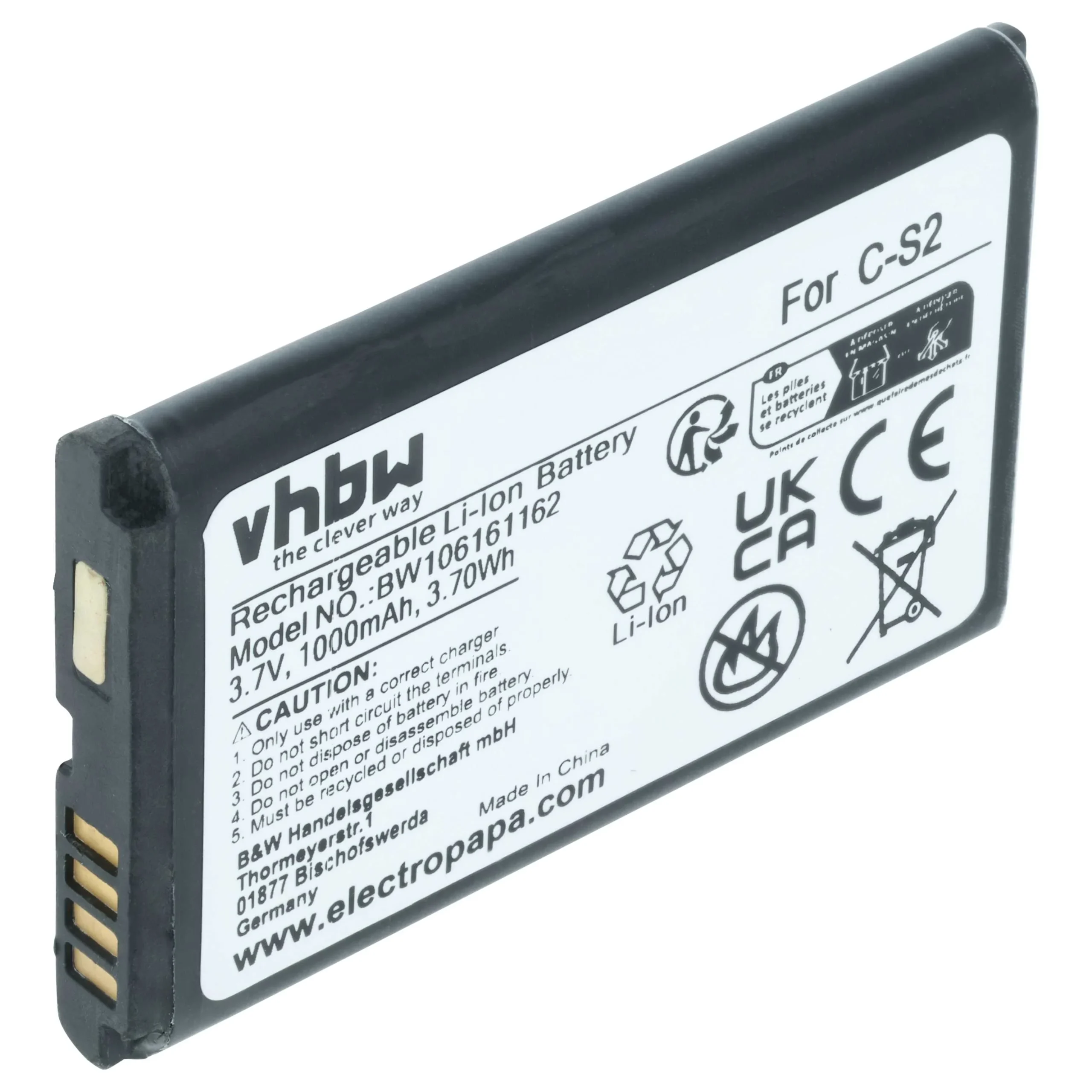 Batterie remplace BlackBerry BAT-06860-003, ACC-06860-304 téléphone portable Blackberry - 1000mAh 3,7V Li-ion