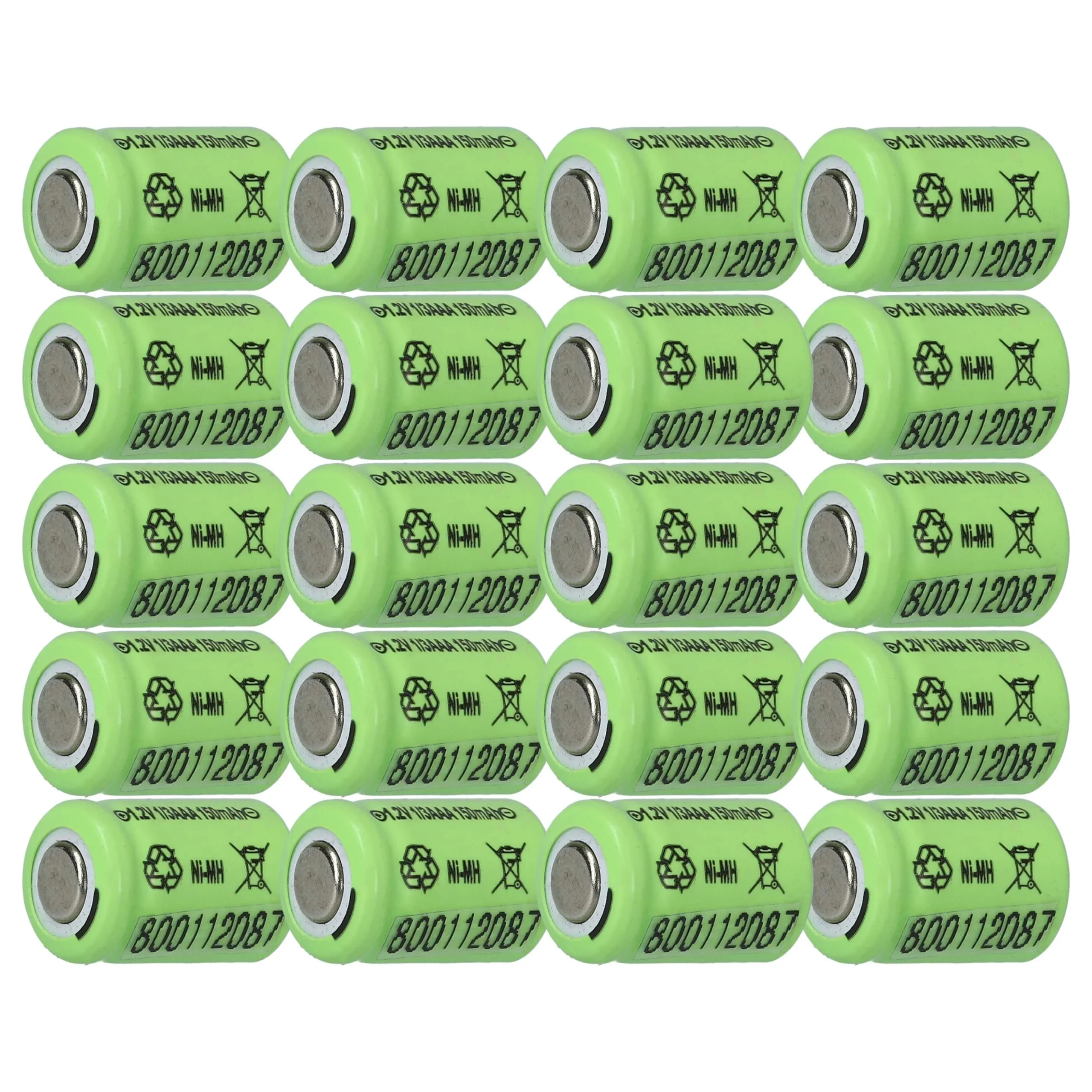 Batterie (20 pcs.) remplace 1/3AAA modèle radio-télécommandé - 150mAh 1,2V NiMH