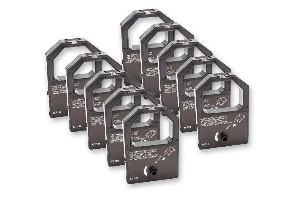10x Ruban encreur remplace GRC T526 pour imprimante matricielle / étiquette - noir