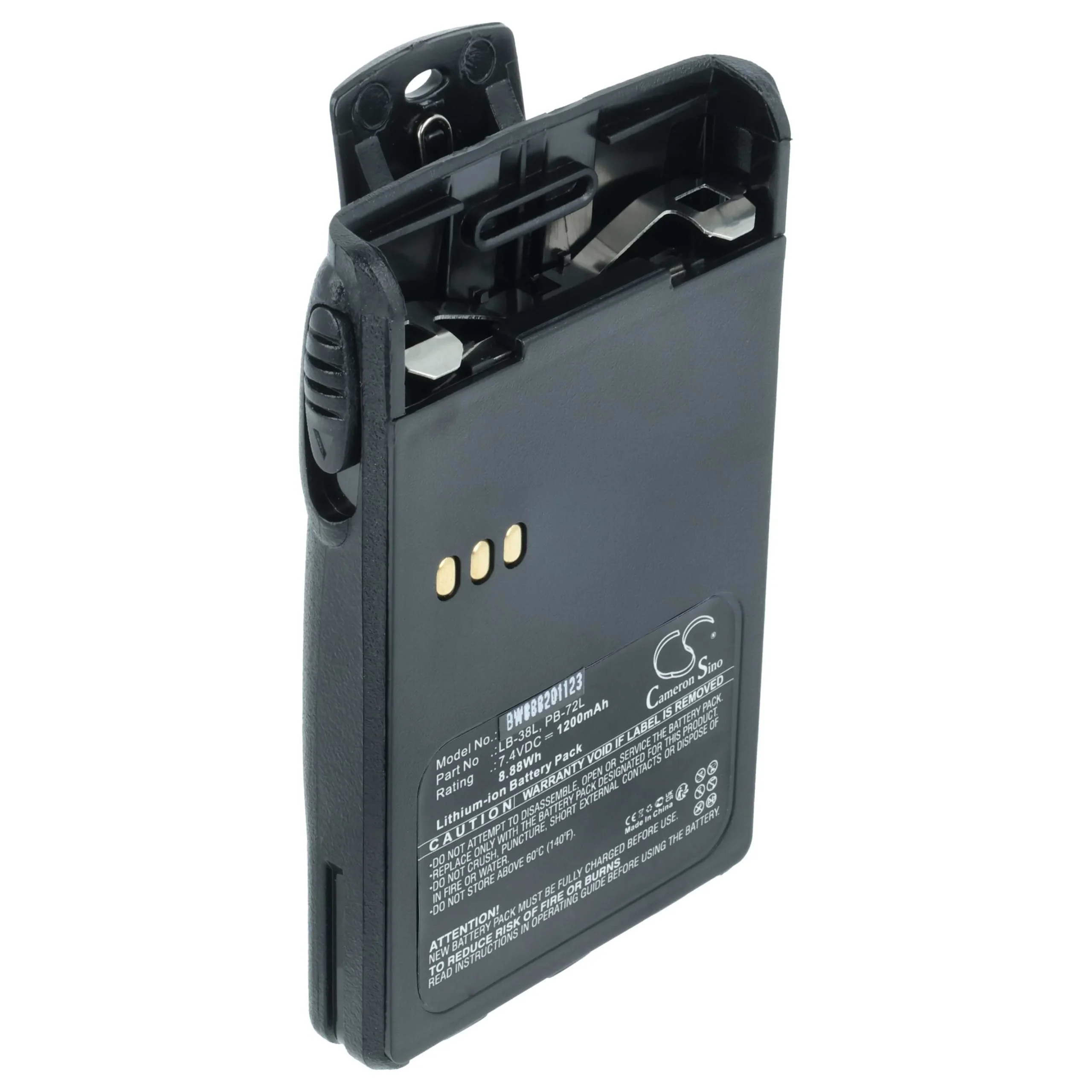 Batterie remplace Huntec PB200, LB-62L, LB-38L, PB400 pour radio talkie-walkie ADI- 1200mAh 7,4V Li-ion