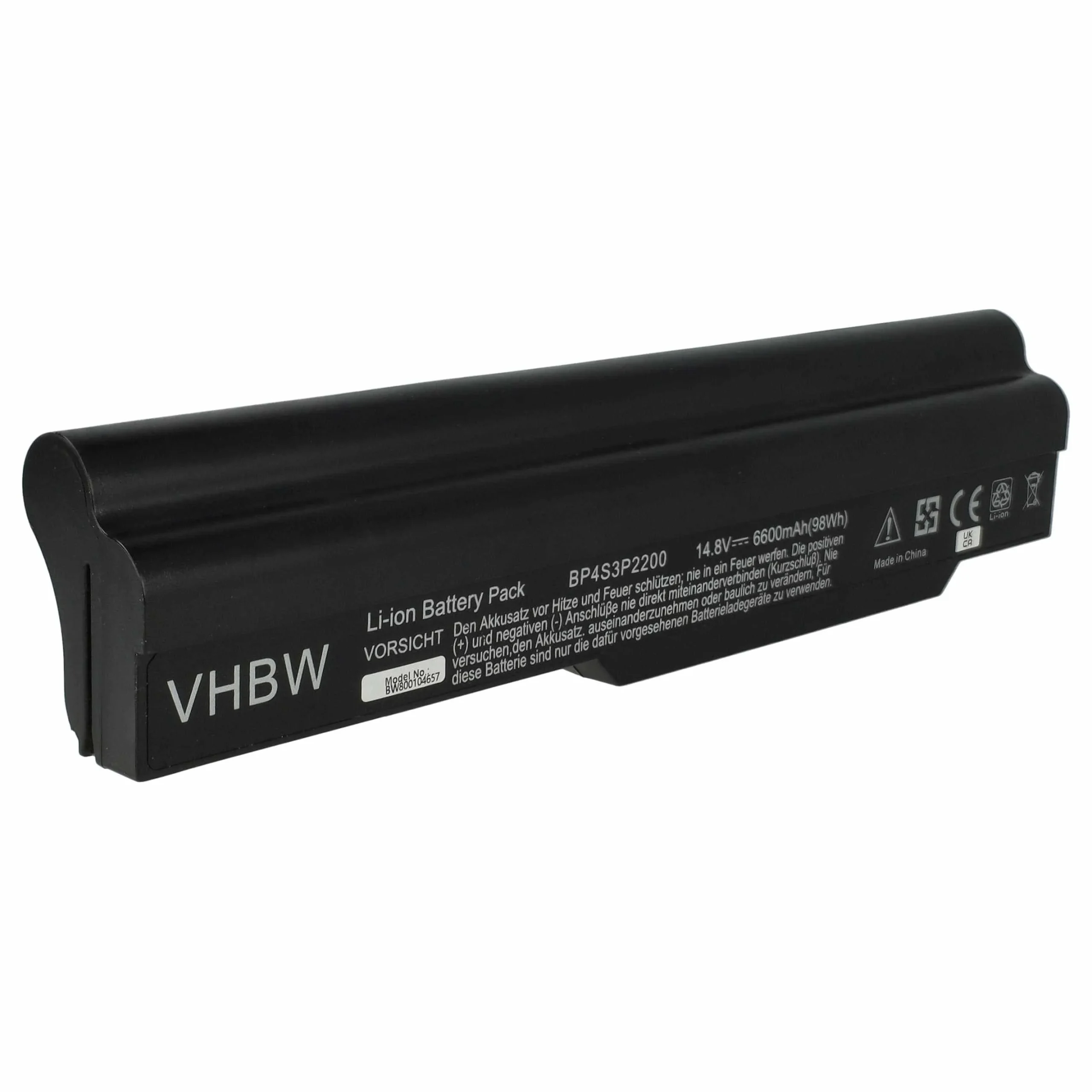 Batterie remplace Medion 40026030, 40026032(HYB) pour ordinateur portable Hasee- 6600mAh 14,8V Li-ion, noir