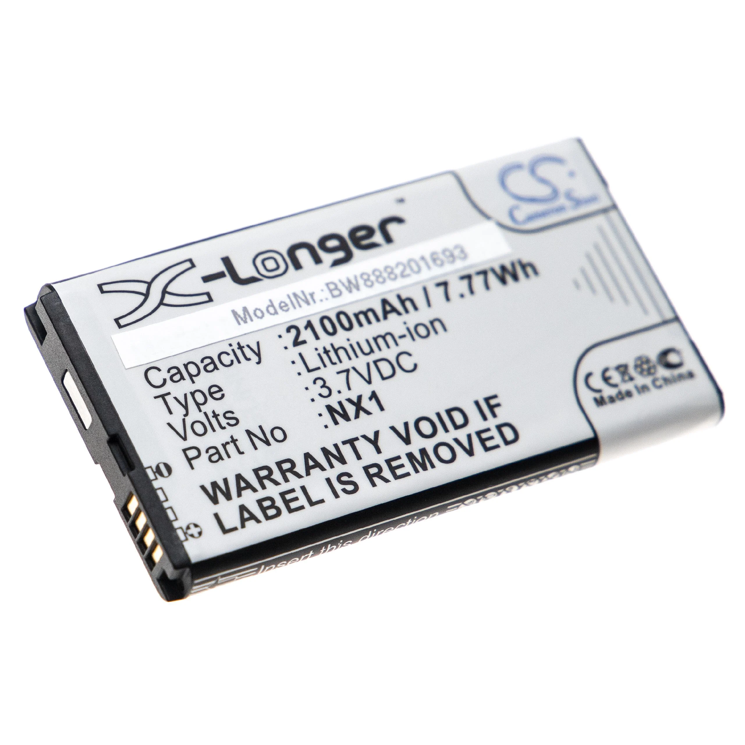 Batterie remplace BlackBerry ACC-53785-201, BAT-52961-003 téléphone portable Blackberry - 2100mAh 3,7V Li-ion