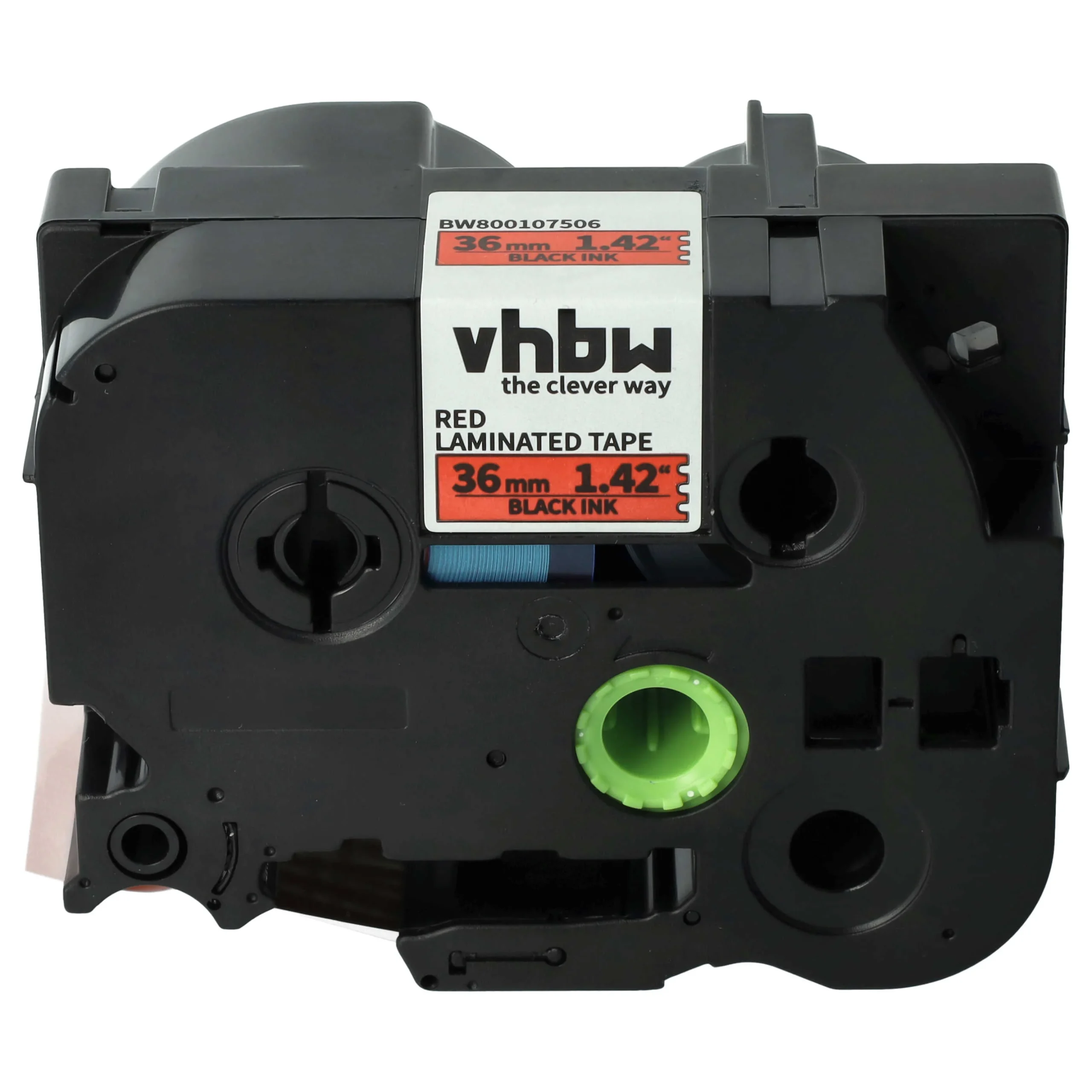Cassette à ruban remplace Brother TZE-461, TZ-461 - 36mm lettrage Noir ruban Rouge, plastique
