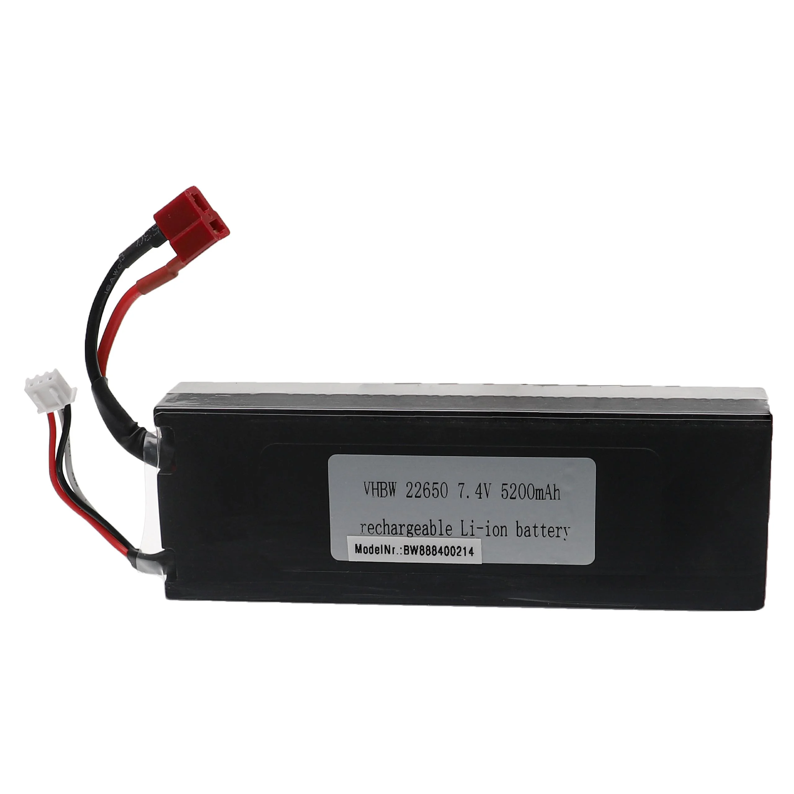 Batterie modèle radio-télécommandé - 5200mAh 7,4V Li-ion, T-connecteur AWG16