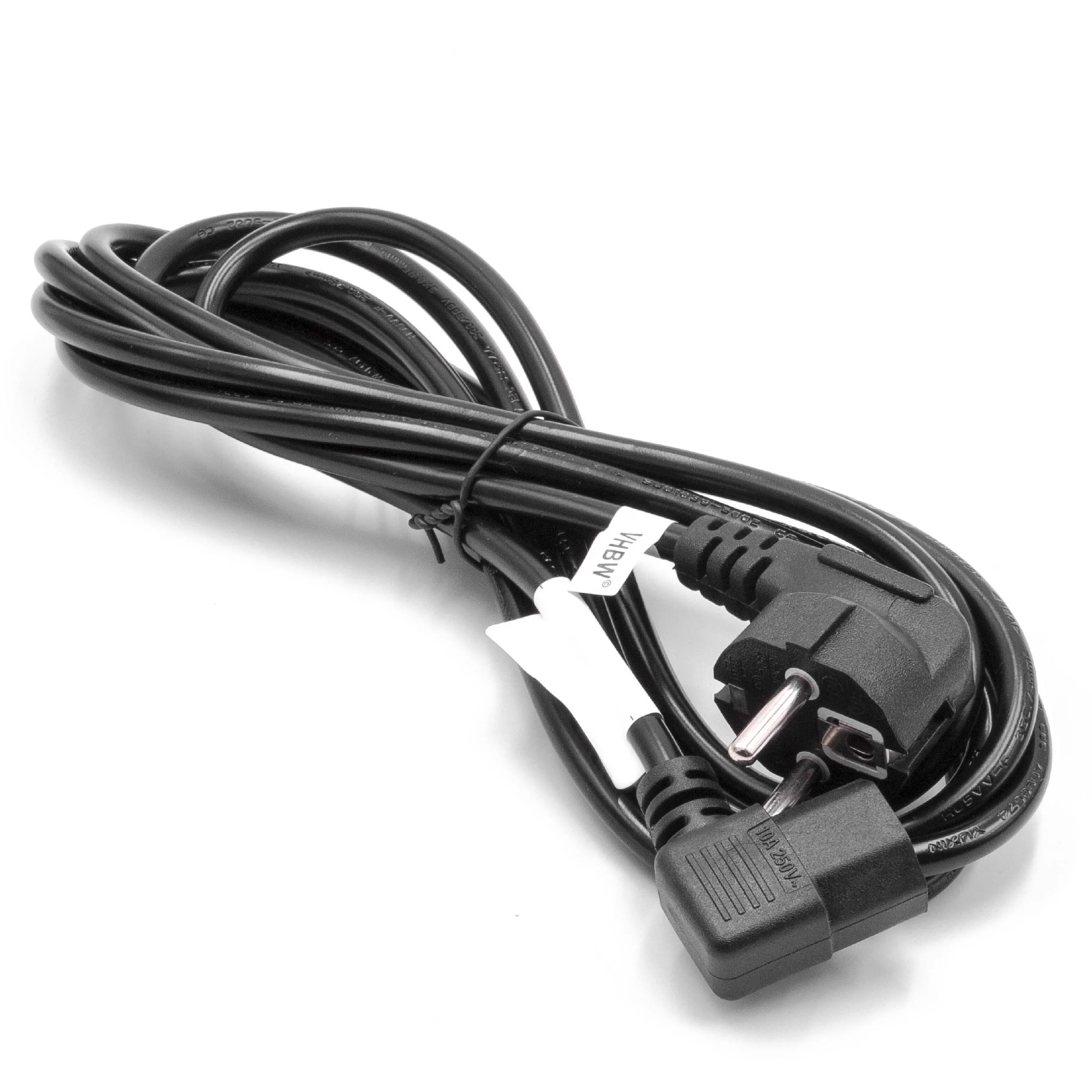 Câble d'alimentation C13 prise Euro pour appareils électriques - 3m en angle