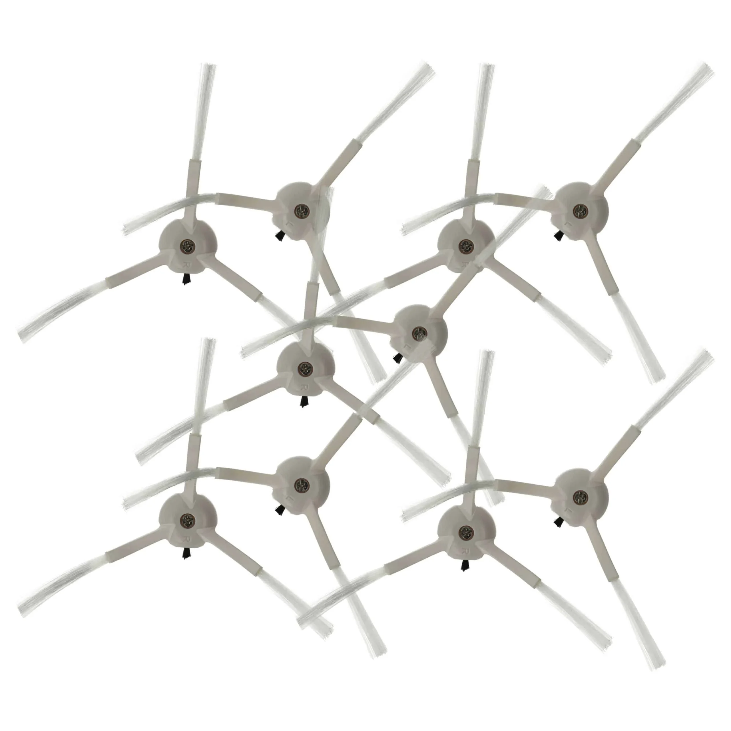 10x Brosses latérales à 3 bras (droit et gauche) pour Proscenic, Kyvol, Uoni, Ultenic - Accessoires pour aspirateur