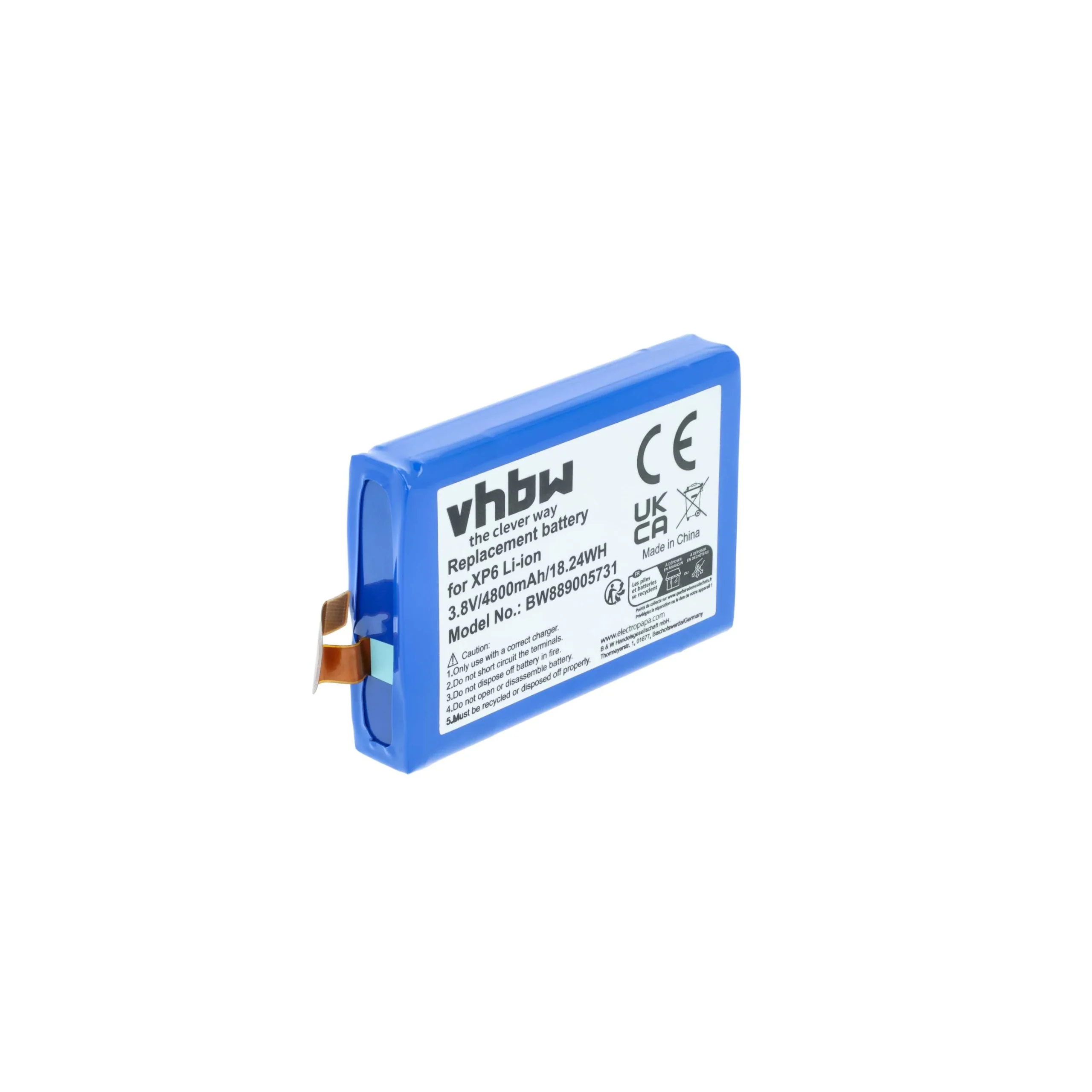 Batterie remplace Socket Mobile BAT-04800-01S téléphone portable Socketmobile - 4800mAh 3,8V Li-ion