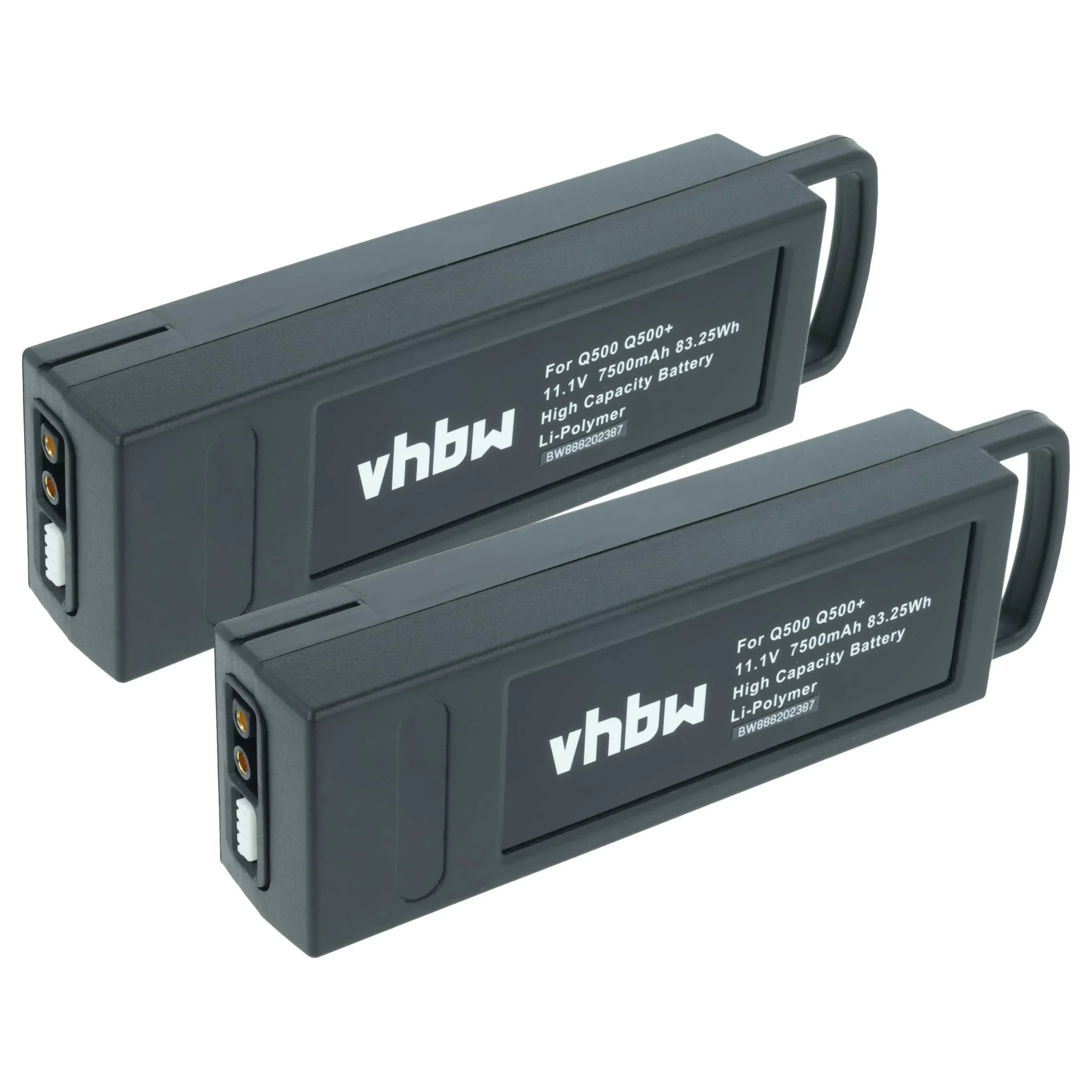 2x Batteries remplace Yuneec YUNQ500105 pour drone Yuneec- 7500mAh 11,1V Li-polymère