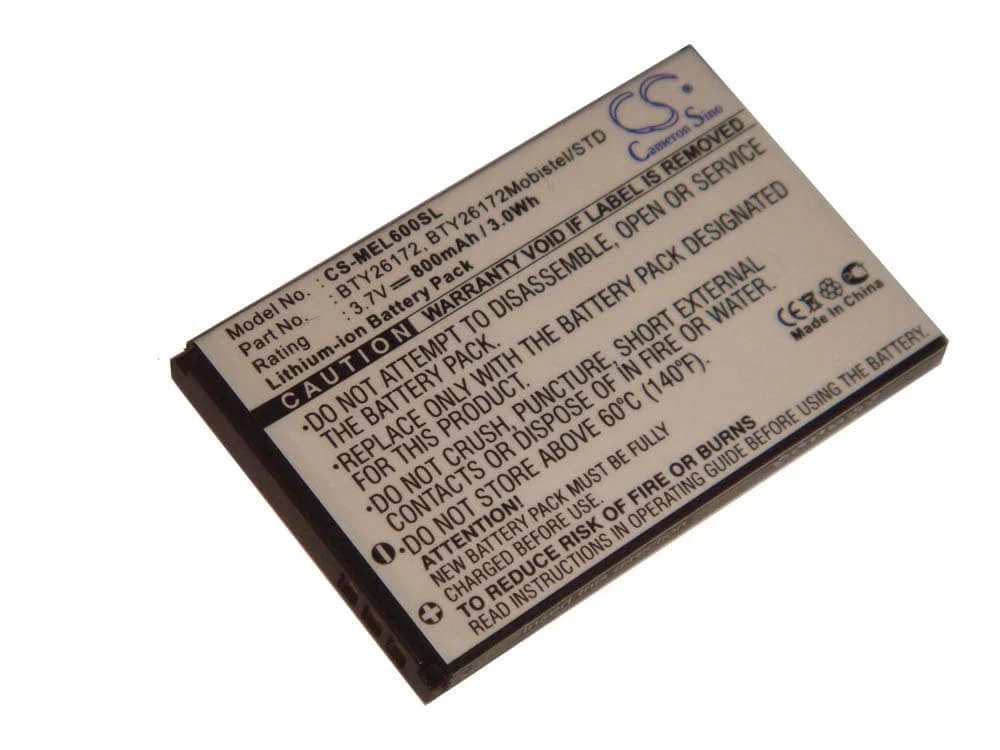 Batterie remplace Elson BTY26172, BTY26172Mobistel/STD téléphone portable Elson - 800mAh 3,7V Li-ion