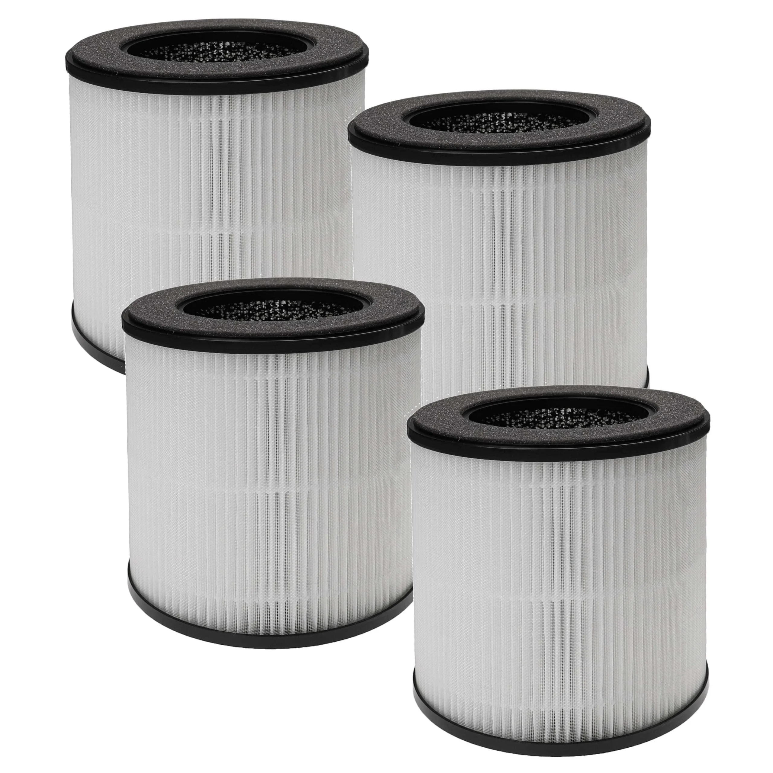 4x Filtre pour purificateur Acekool, DIKI, Nobebird, Vavsea- préfiltre + HEPA + charbon actif