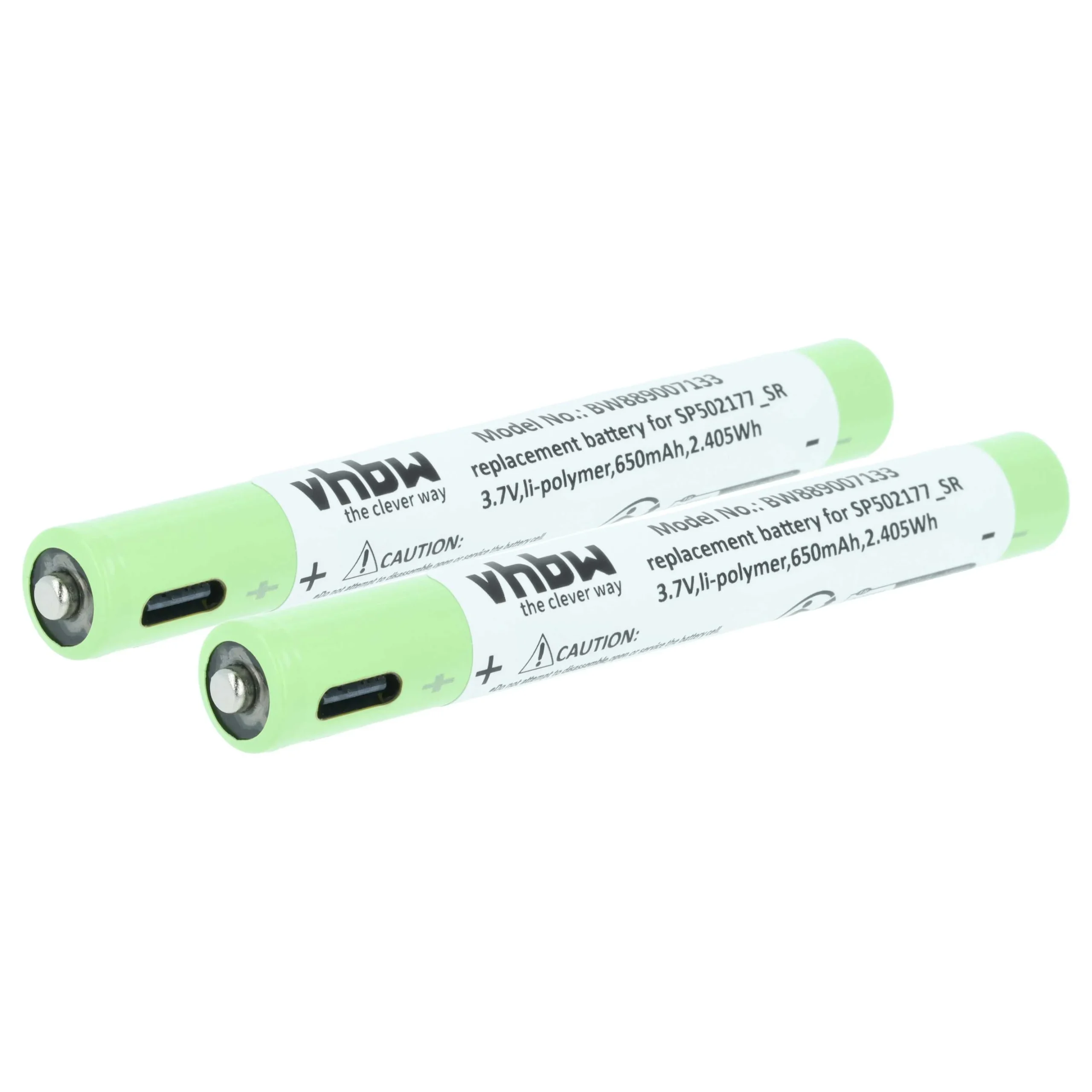 Batterie (2 pcs.) remplace Ledlenser SP502177_SR lampe de poche Ledlenser - 650mAh 3,7V Li-polymère