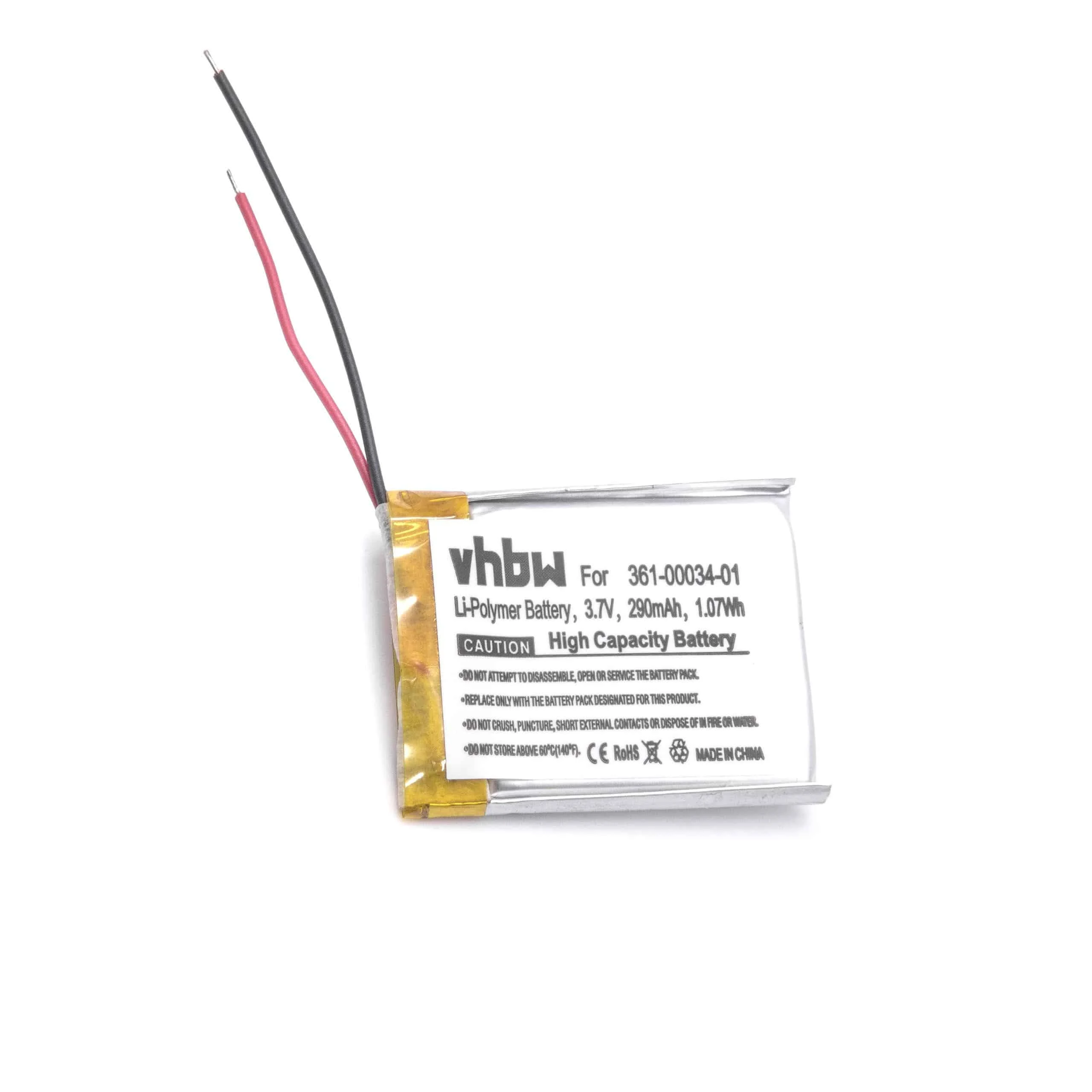 Batterie remplace Garmin 361-00034-01 pour navigation GPS Garmin - 290mAh 3,7V Li-ion