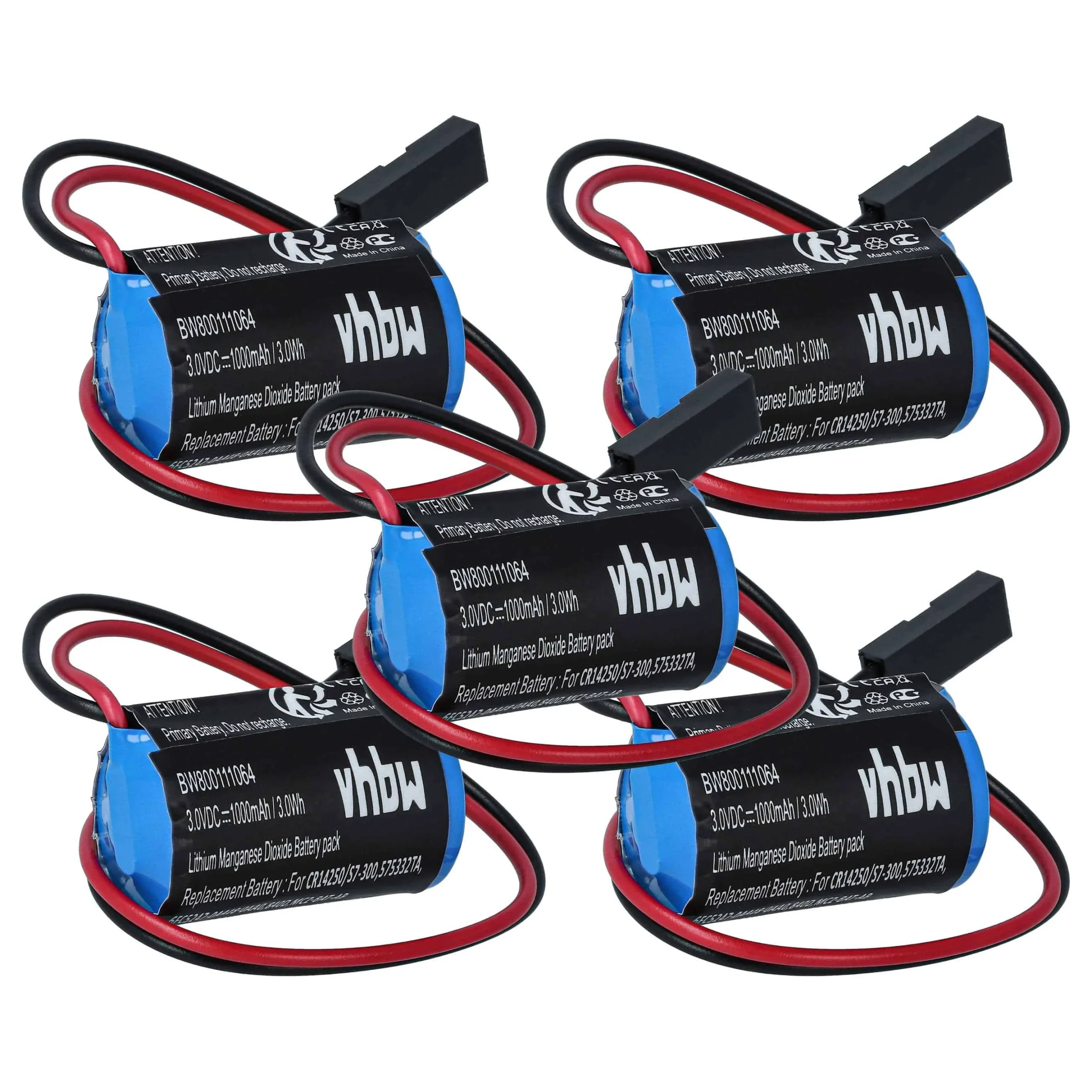5x Piles remplace Siemens 575332TA, 146881, 575332, 143467 pour unité de contrôle - 900mAh 3V Li-MnO2