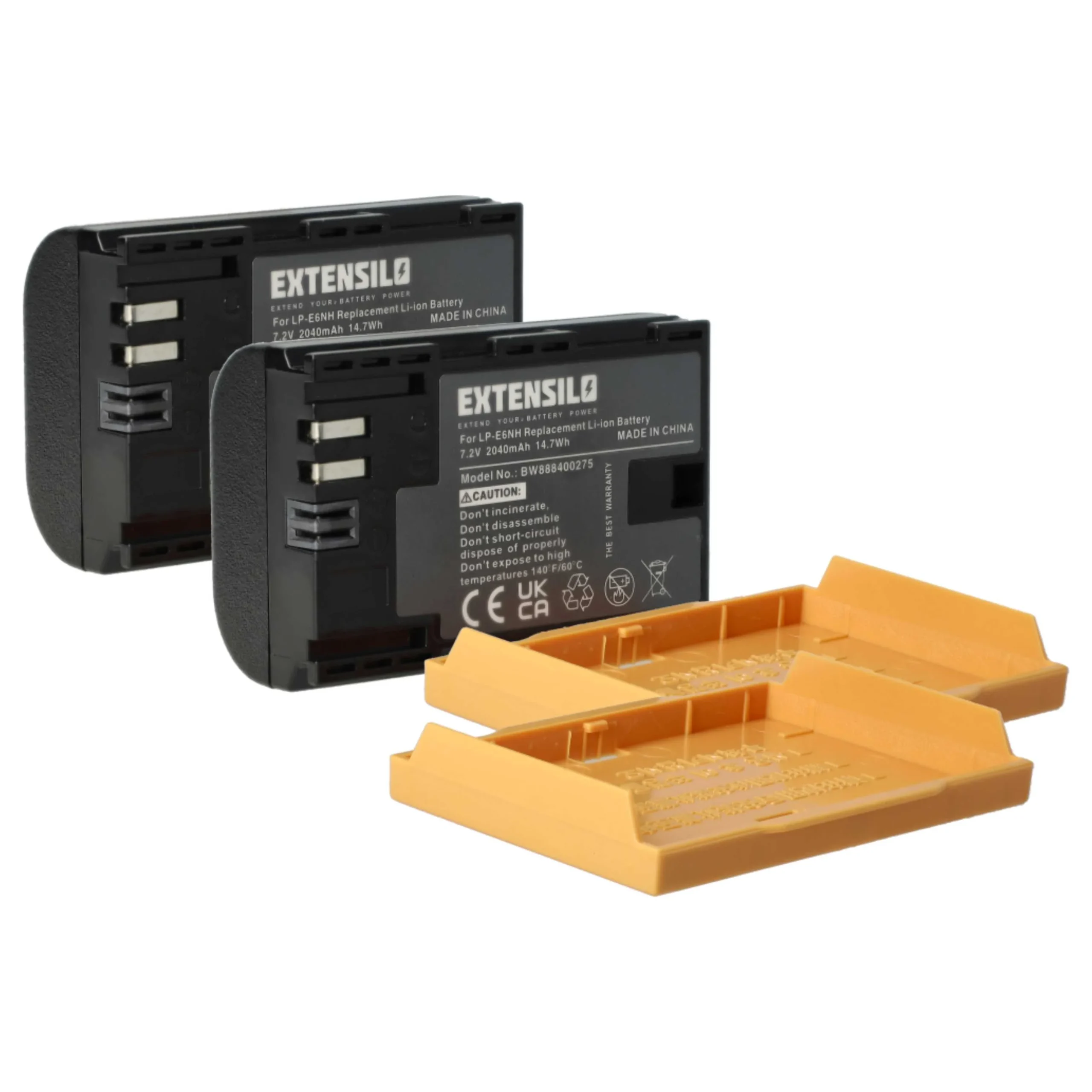 2x Batteries remplace Canon LP-E6, LP-E6NH pour appareil photo Blackmagic- 2040mAh 7,2V Li-ion