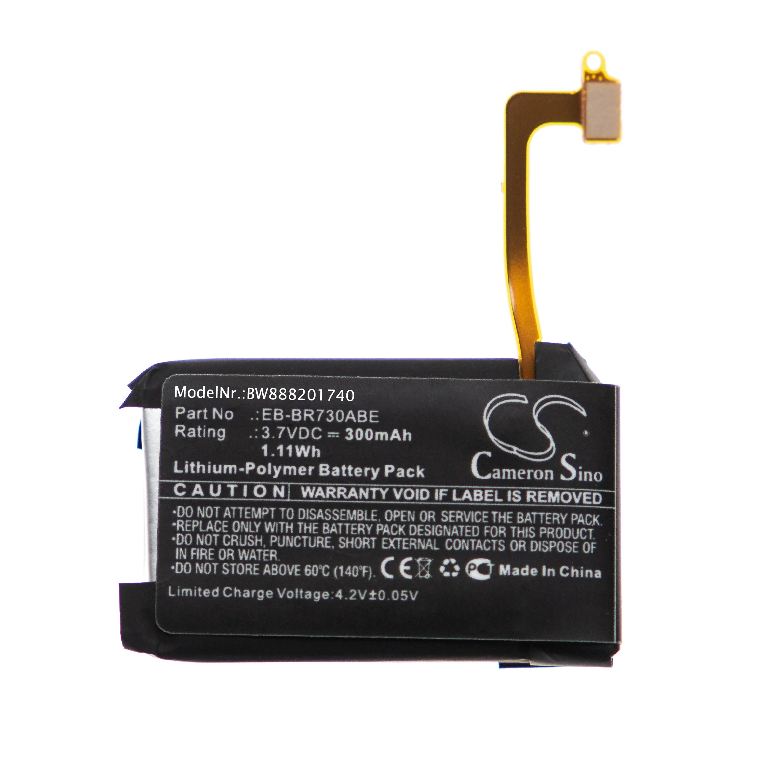 Batterie remplace Samsung EB-BR730ABE, GH43-04538B montre connectée - 300mAh 3,7V Li-polymère