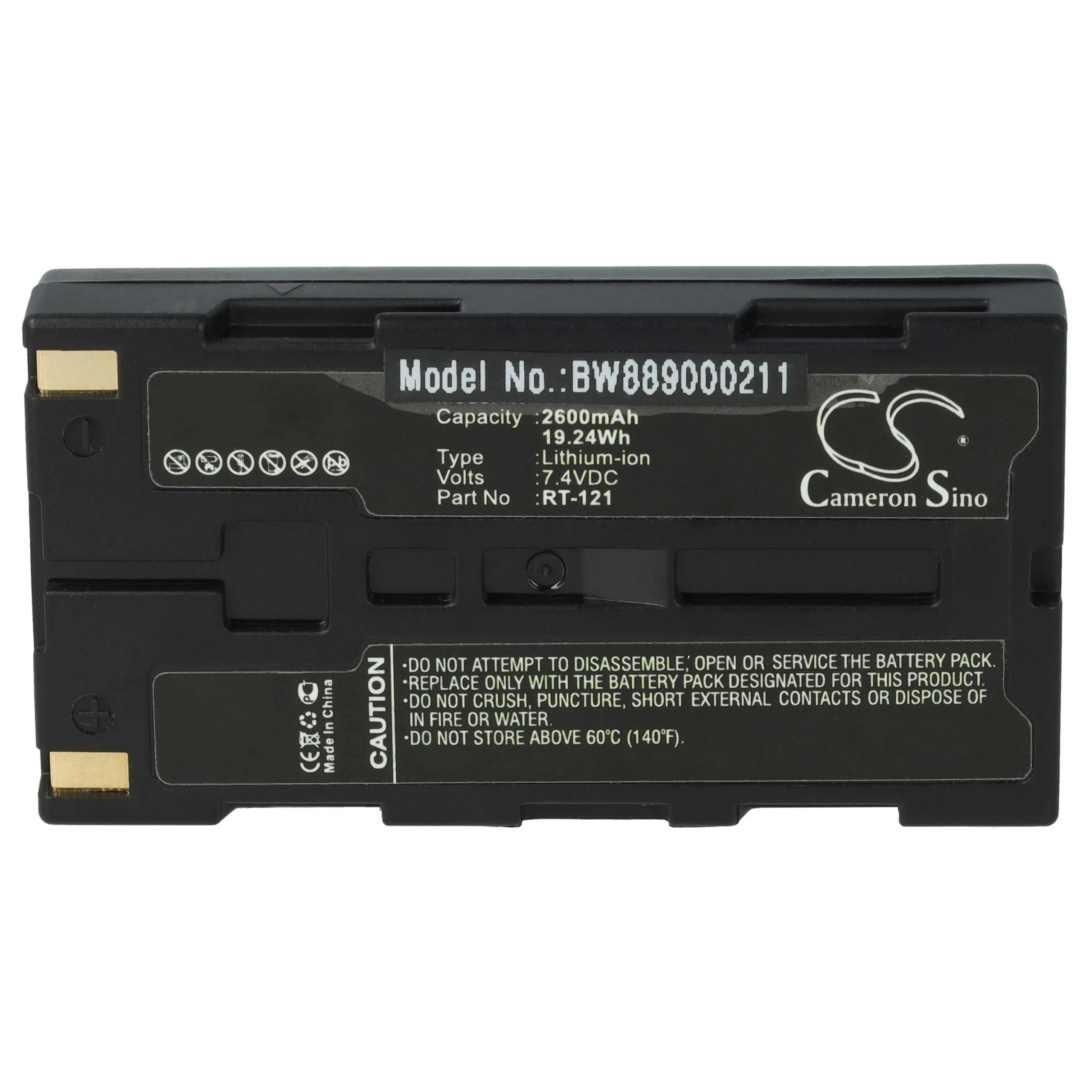 Batterie remplace Righton RT-121 pour appareil médical Righton - 2600mAh 7,4V Li-ion