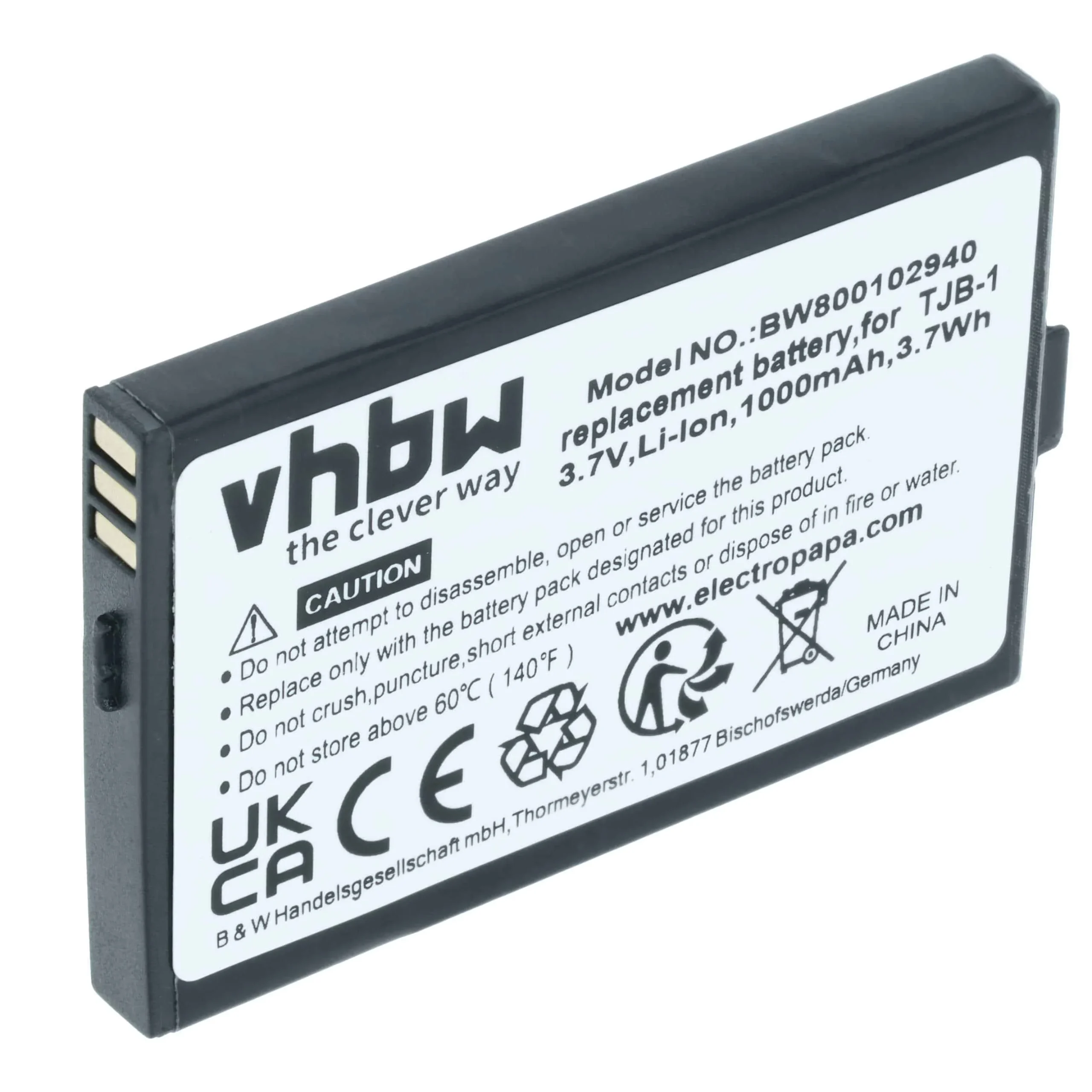 Batterie remplace Swissvoice TJB-1 téléphone portable Binatone - 1000mAh 3,7V Li-ion