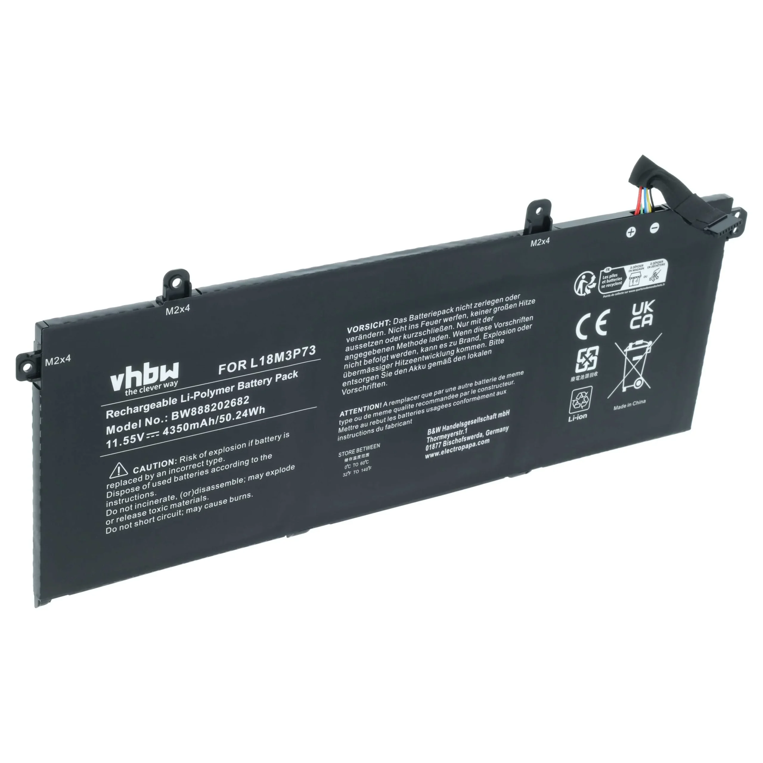 Batterie remplace Lenovo 02DL007, 02DL008 pour ordinateur portable Lenovo- 4250mAh 11,52V Li-polymère
