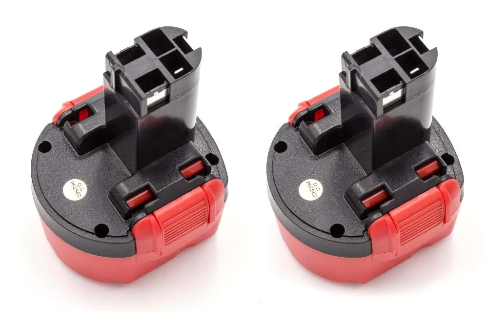 Batterie (2 pcs.) remplace Bosch 2 607 335 260, 2 607 001 380 outil électrique Bosch - 1,5Ah 9,6V NiMH
