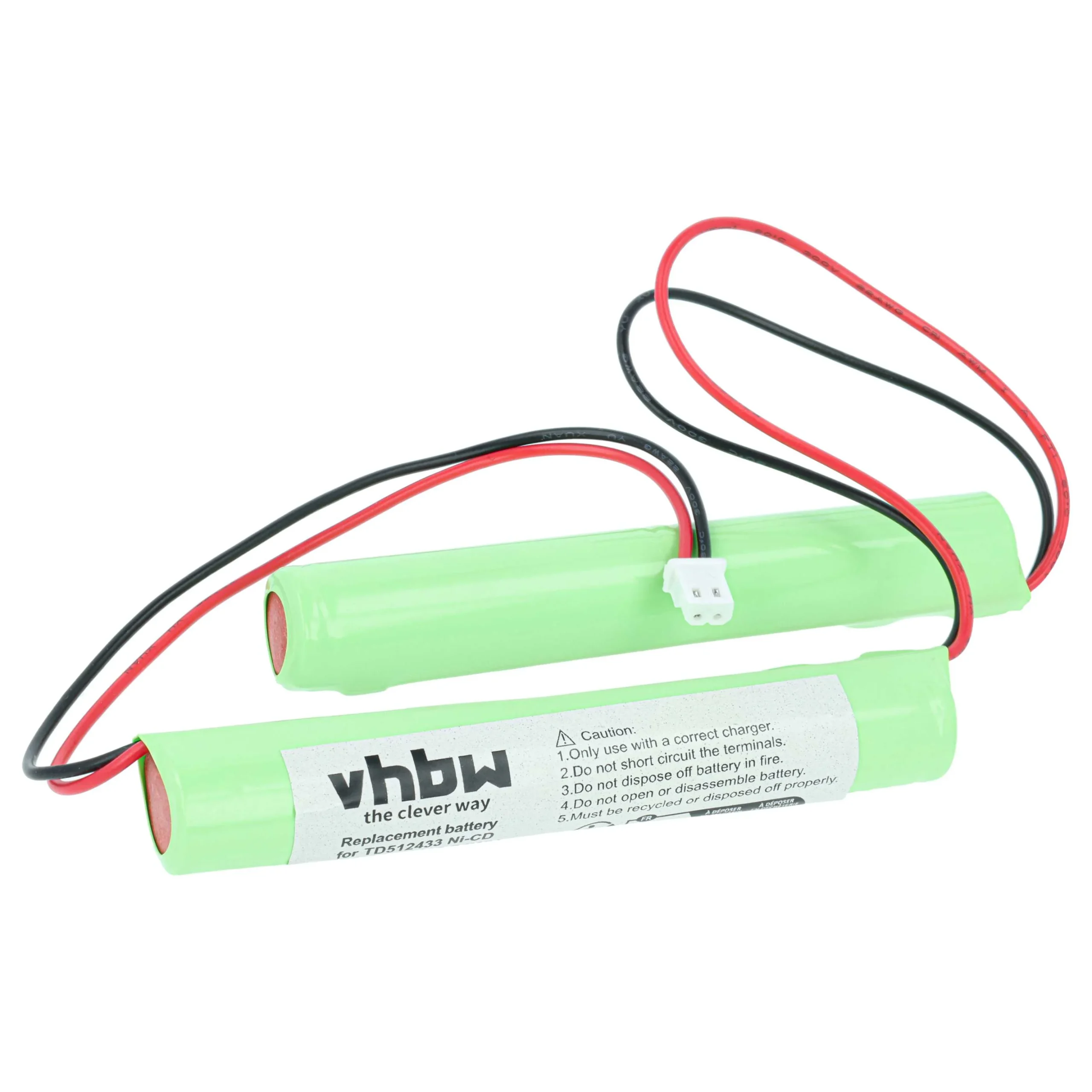 Batterie remplace BAES TD512433 pour éclairage de secours BAES - 800mAh 4,8V NiCd