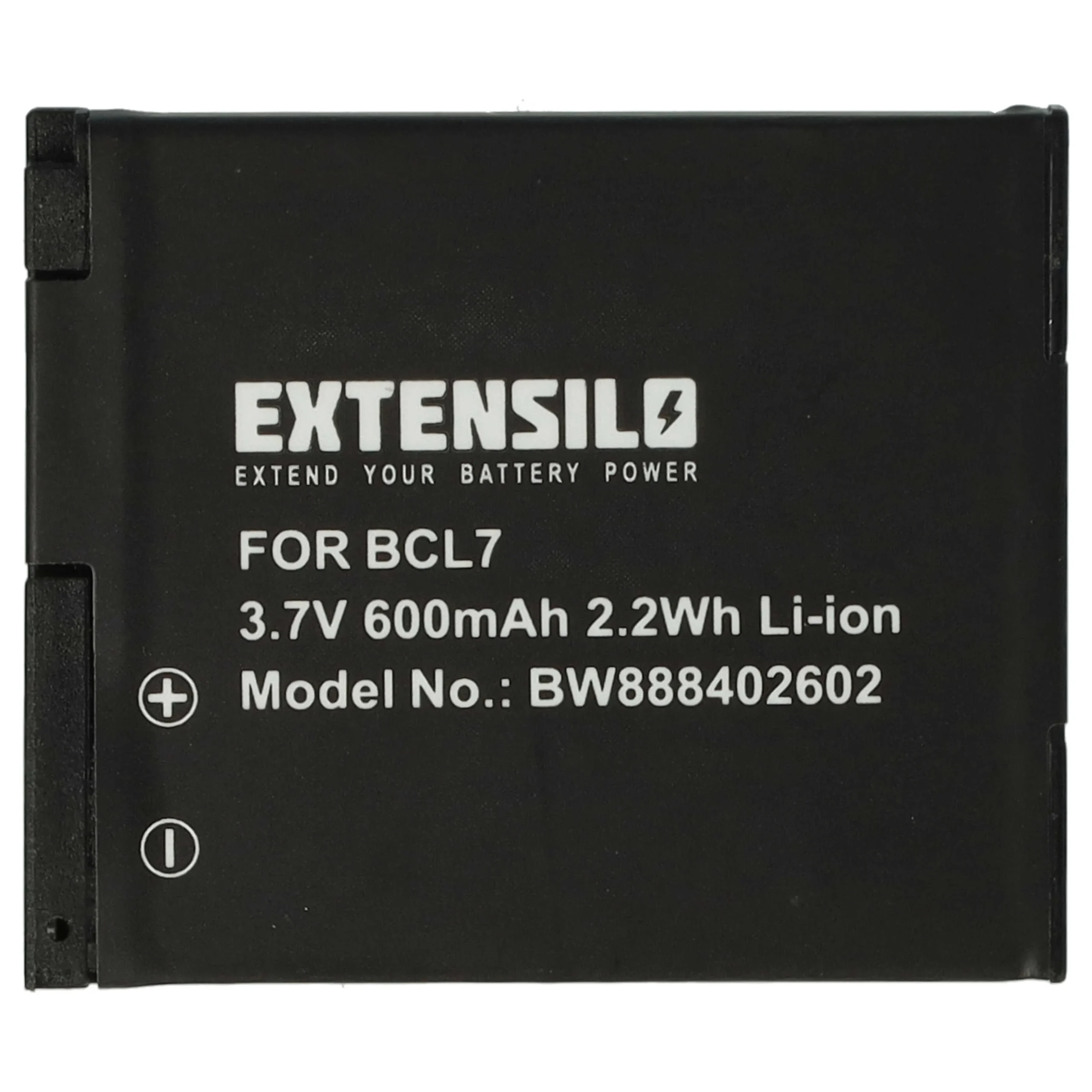Batterie remplace Panasonic DMW-BCL7, DMW-BCL7E pour appareil photo Panasonic- 600mAh 3,7V Li-ion