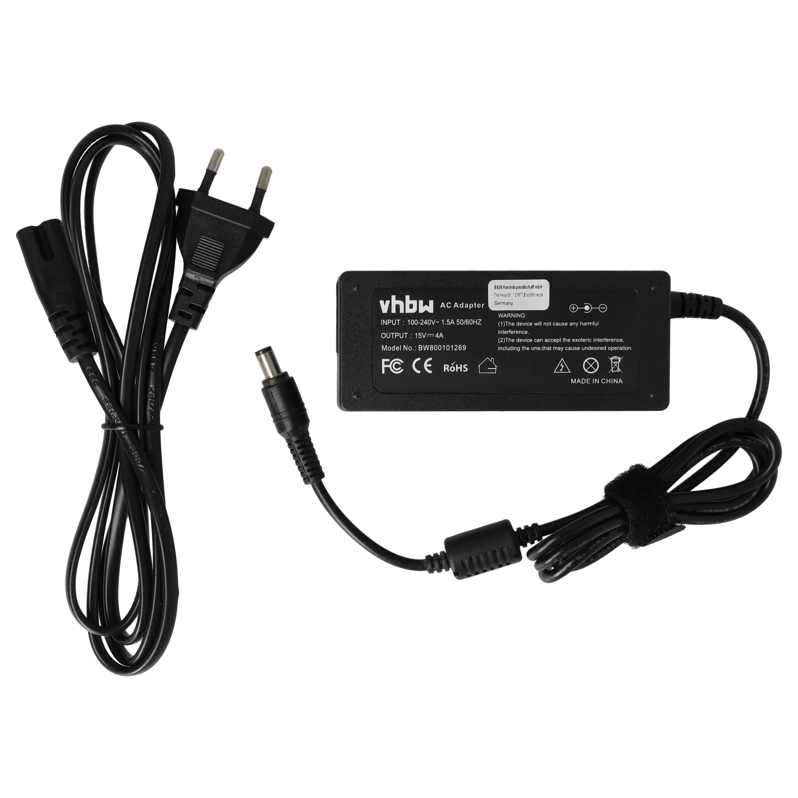 Alimentation remplace Toshiba PA2521U, PA2450U, PA2444U pour ordinateur portable Toshiba - 200 cm, 60 W