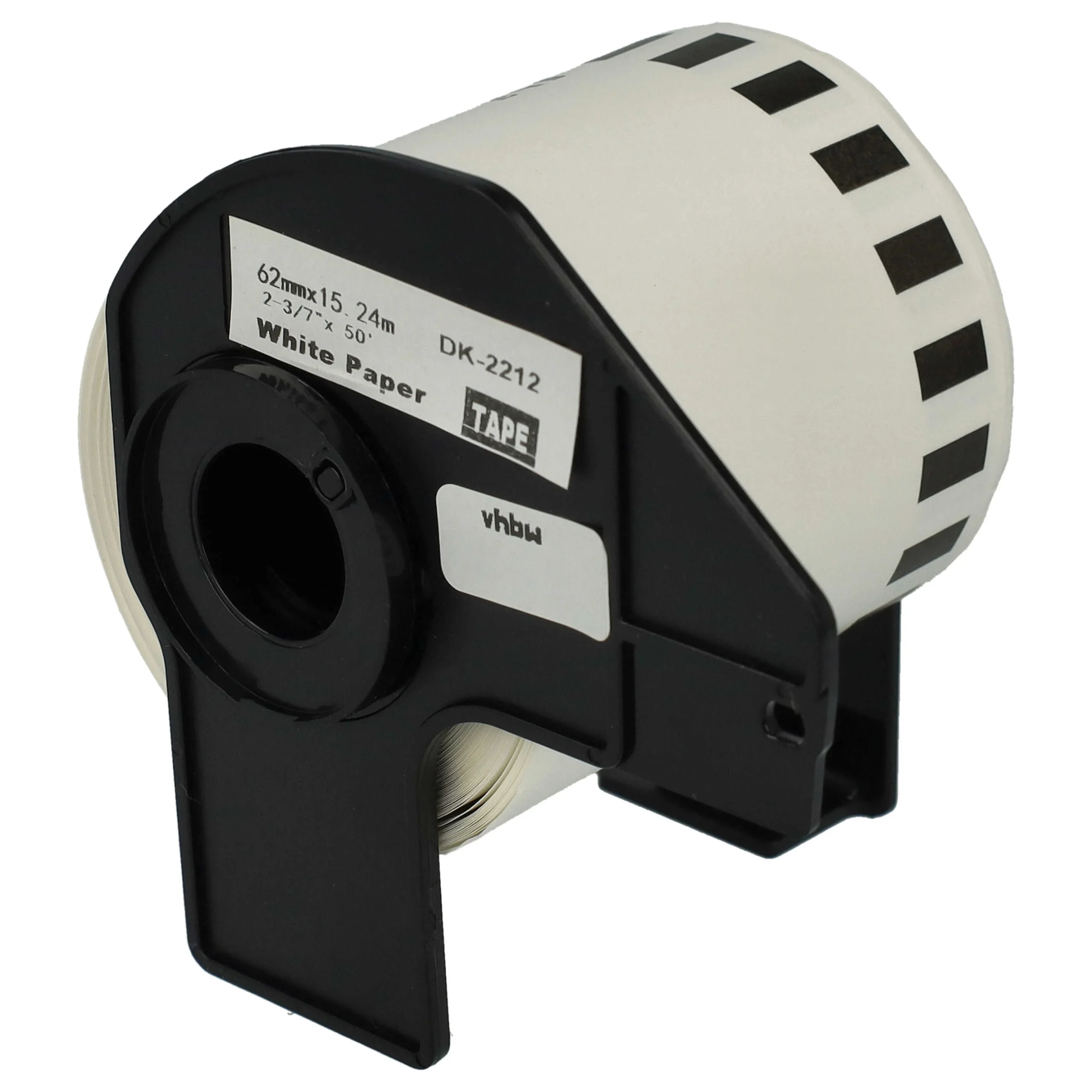 Étiquette remplacent Brother DK-22212 pour imprimante étiqueteuse - premium 62mm x 15,24m + support
