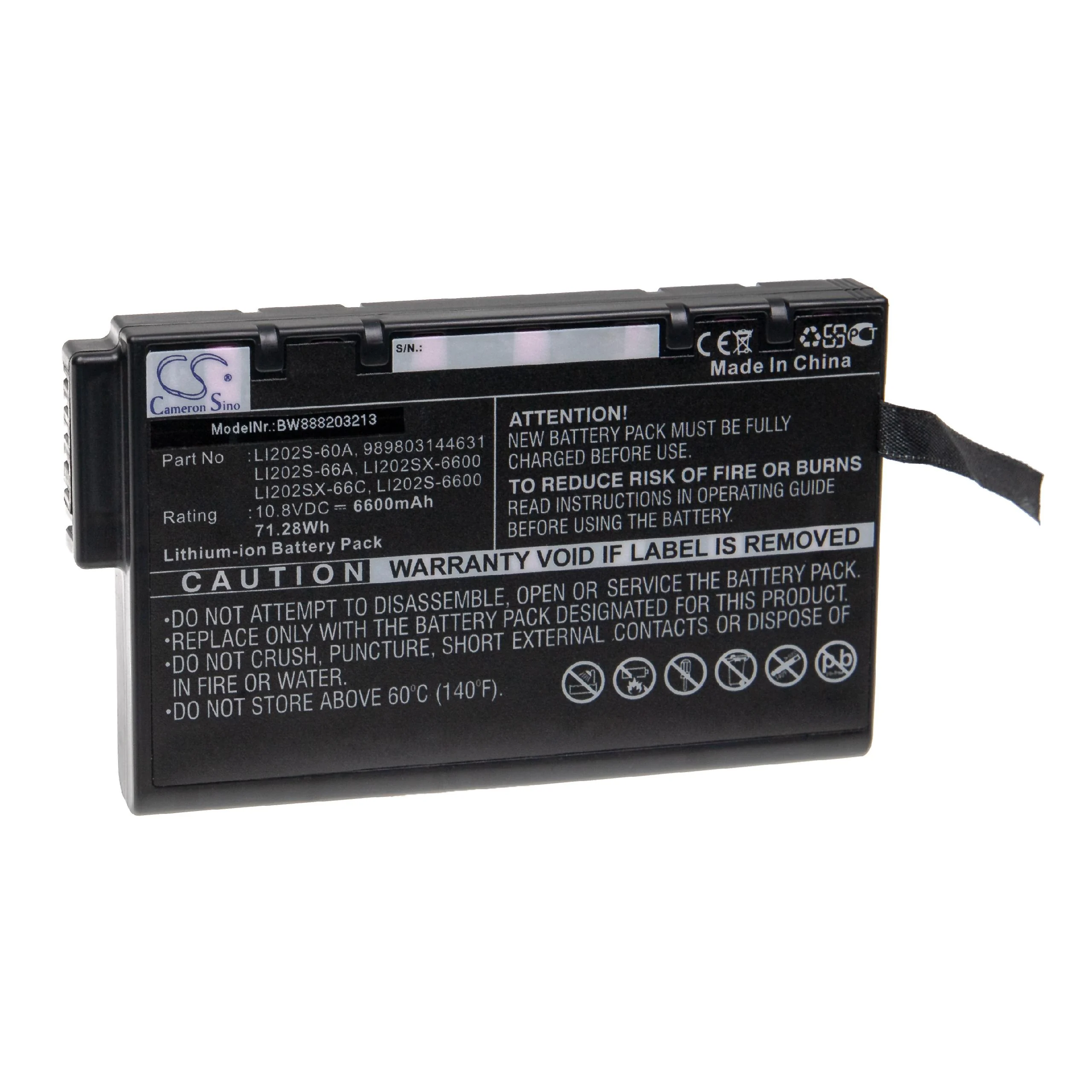 Batterie remplace AeroTrak Li202SX, Li202SX-6600, 700028 outil de mesure Philips - 6600mAh 10,8V Li-ion