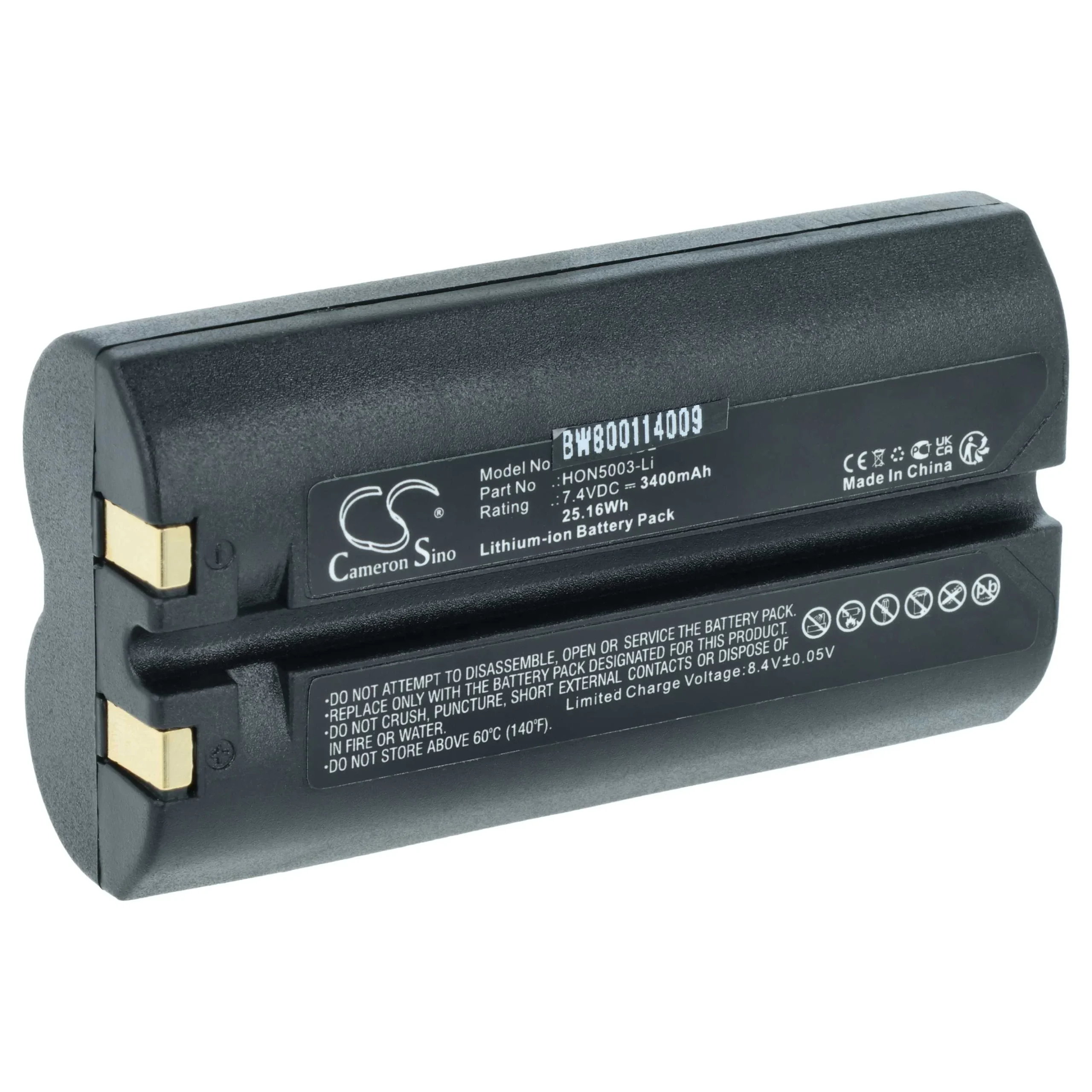 Batterie remplace Honeywell HON5003-Li pour scanner de code-barre Mannesmann / D2 - 3400mAh 7,4V