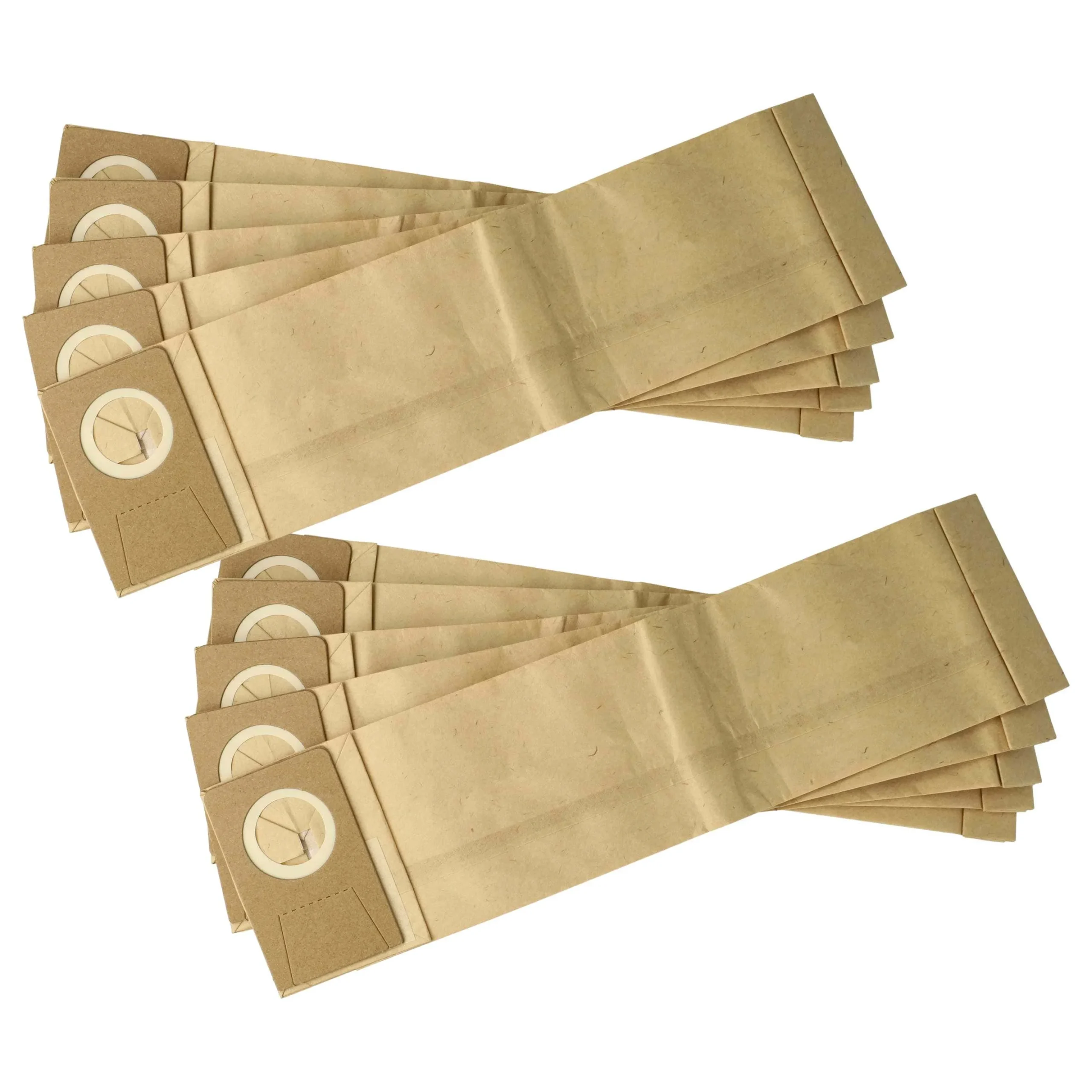 10x Sac remplace Johnson Diversy Tapiset 38, Tapiset 45, 8502.16 pour aspirateur Alto - carton, papier filtre