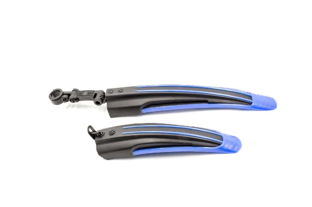 2x Garde-boue pour roue avant ou arrière pour VTT avec roues de 24/26" - noir / bleu