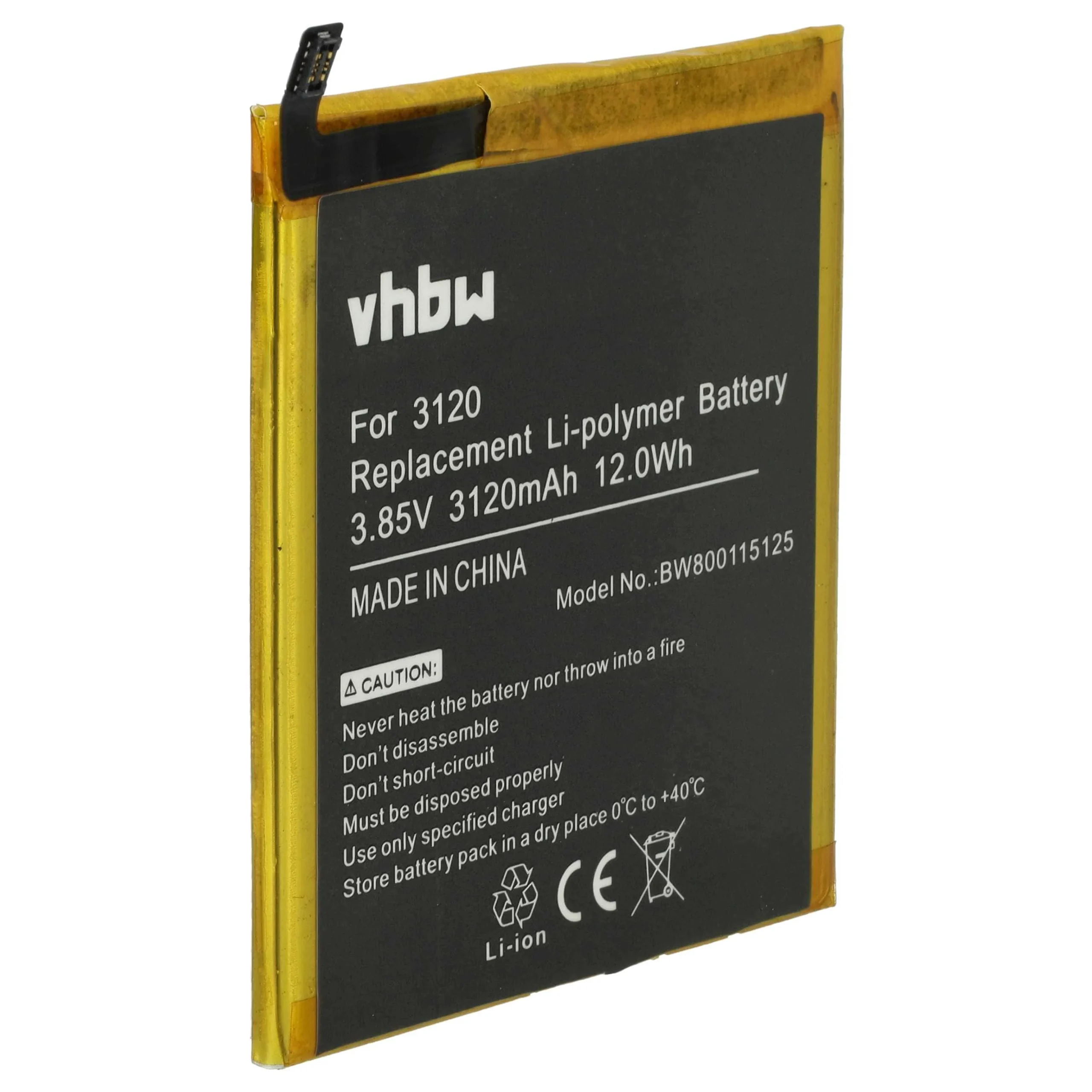 Batterie remplace BQ 3120 téléphone portable BQ - 3120mAh 3,85V Li-polymère