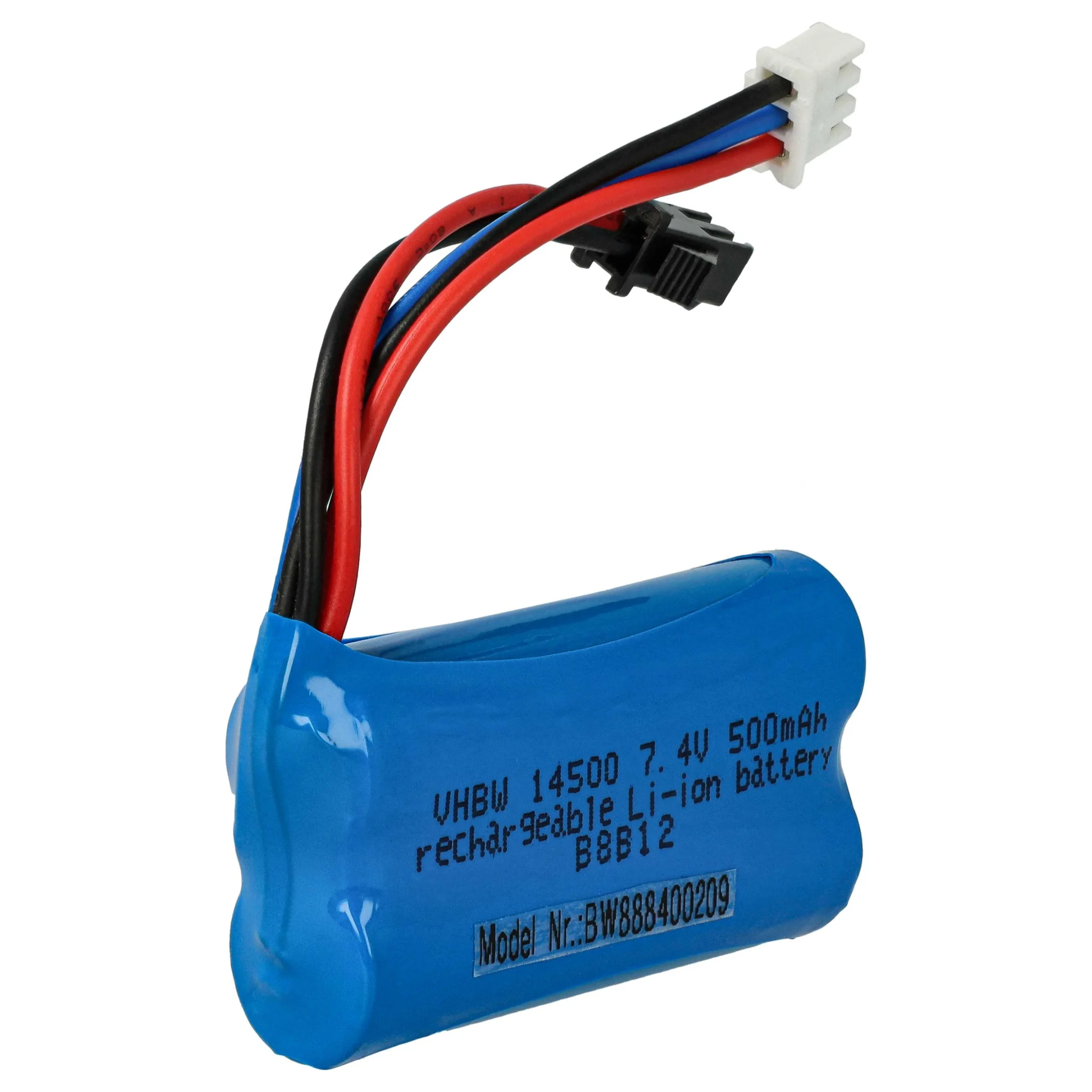Batterie modèle radio-télécommandé - 500mAh 7,4V Li-ion, SM-2P
