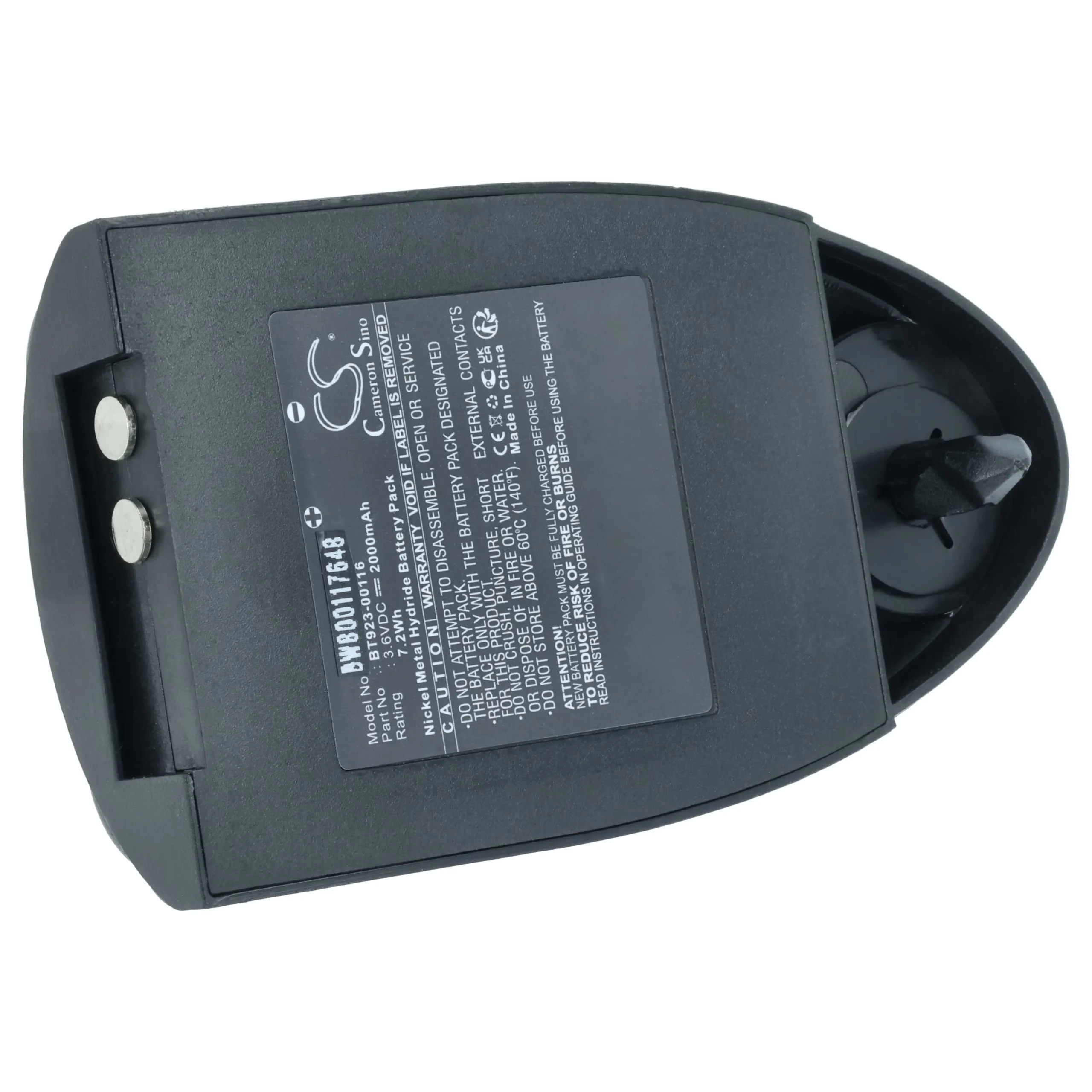 Batterie remplace Cattron Theimeg BAT-0000327, BT923-00116 - 2000mAh 3,6V NiMH