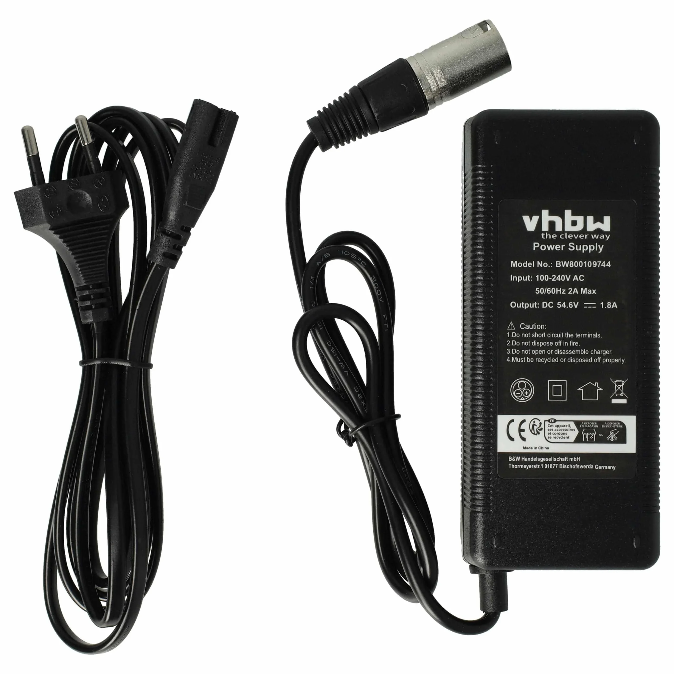 Chargeur pour batterie e-bike NCM Essen ab 2015, London ab 2014, Paris ab 2014, Rome ab 2016 - batterie 48V pr