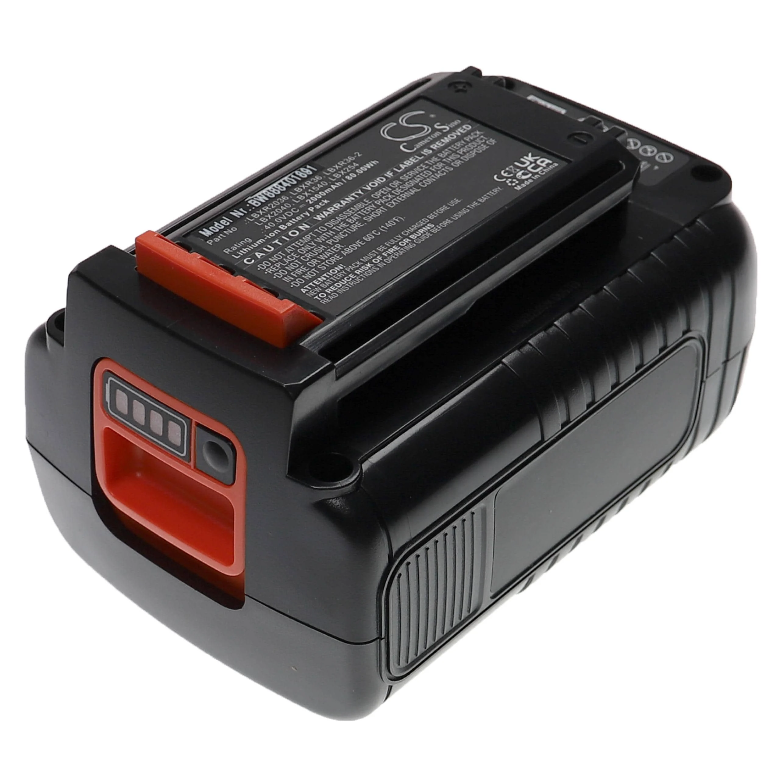 Batterie remplace Black & Decker LBX1540, BL20362, BL2036 outil électrique Black & Decker - 2Ah 40V Li-ion