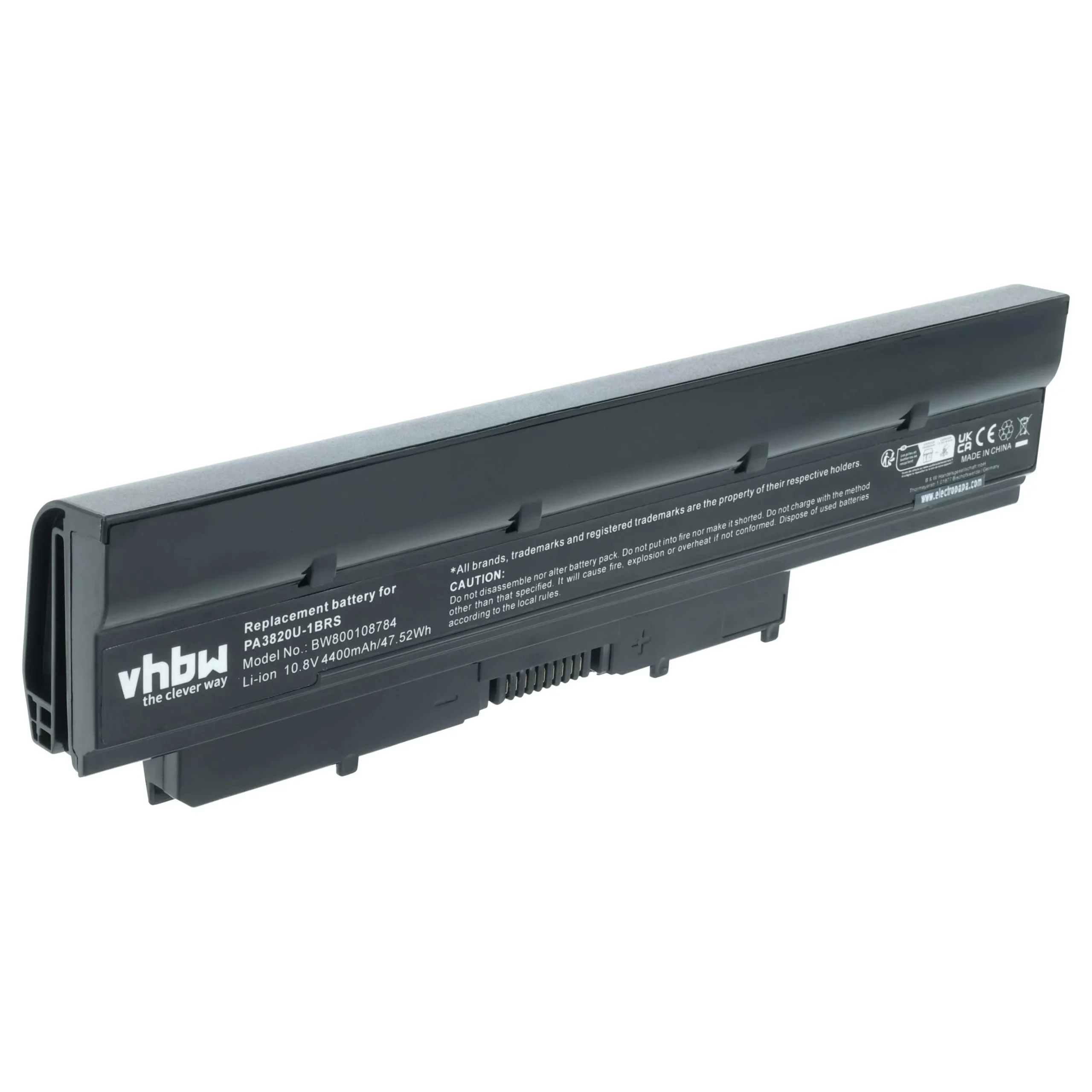 Batterie remplace Toshiba PA3820U-1BRS pour ordinateur portable Toshiba- 4400mAh 10,8V Li-ion, noir