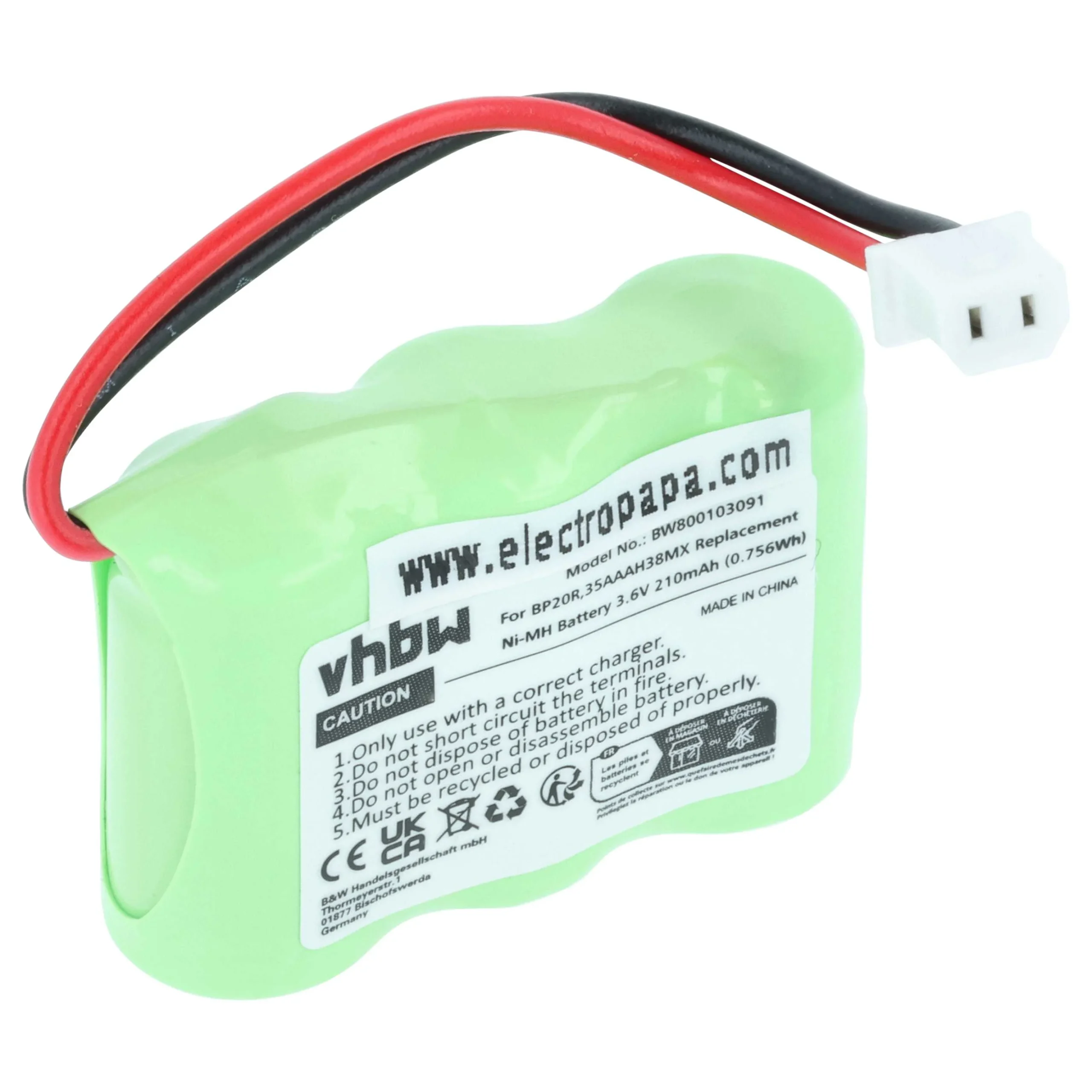 Batterie remplace Dogtra 35AAAH3BMX, BP20R collier de dressage de chien Dogtra - 210mAh 3,6V NiMH