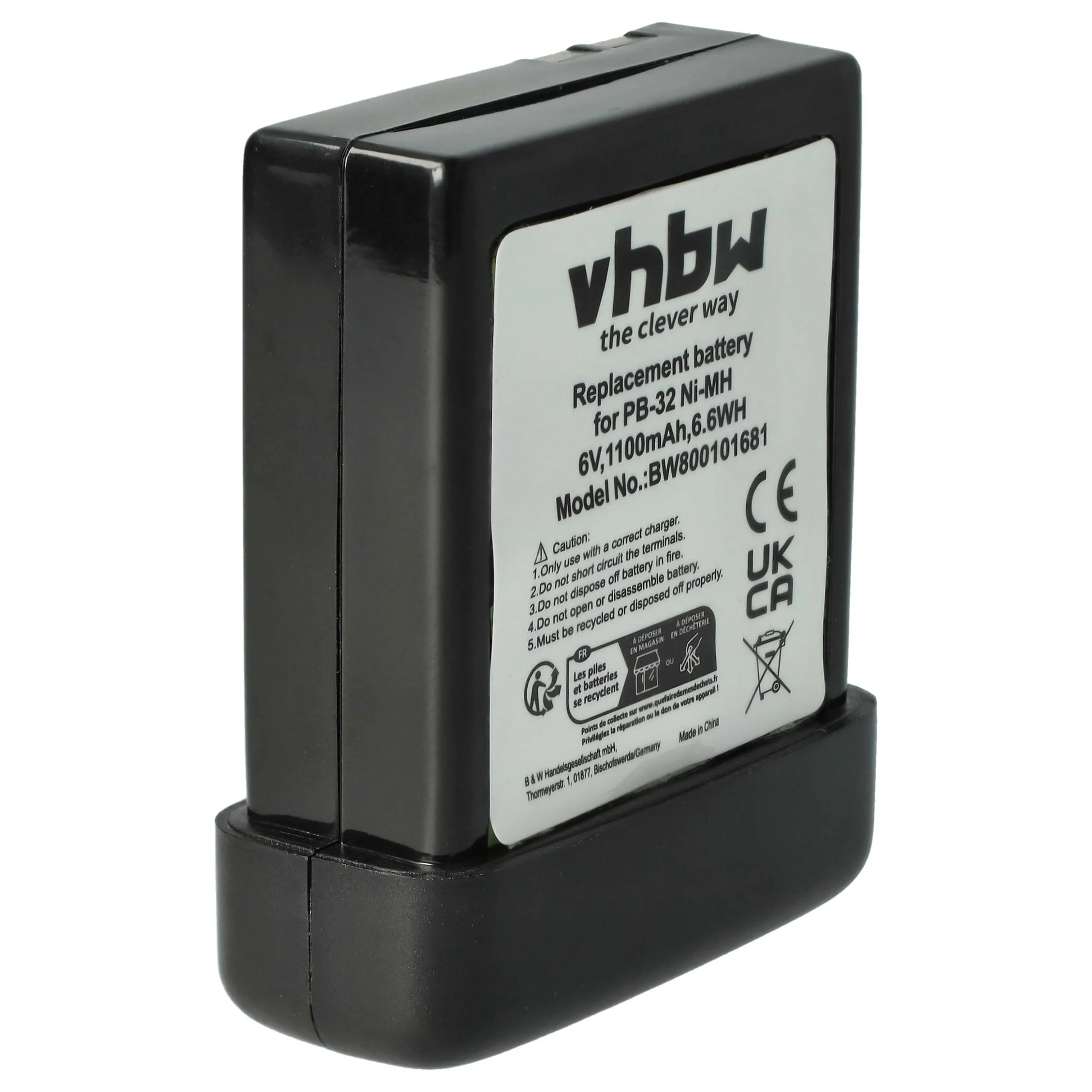 Batterie remplace Kenwood PB-32, PB-32H, PB-33, PB-34 pour radio talkie-walkie Kenwood- 1100mAh 6V NiMH