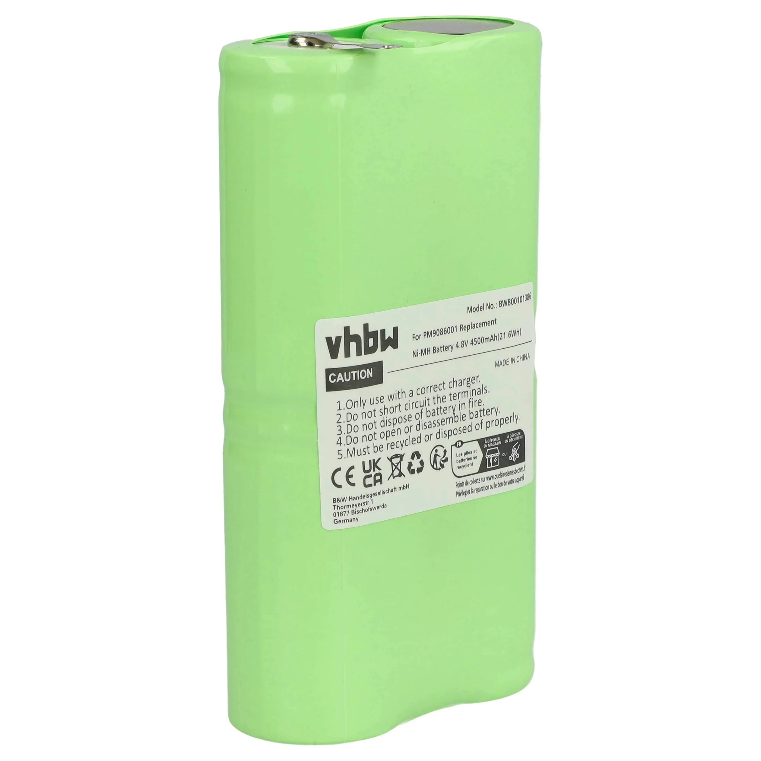 Batterie remplace Fluke PM9086 001, B10858, AS30006 outil de mesure Philips - 4500mAh 4,8V NiMH