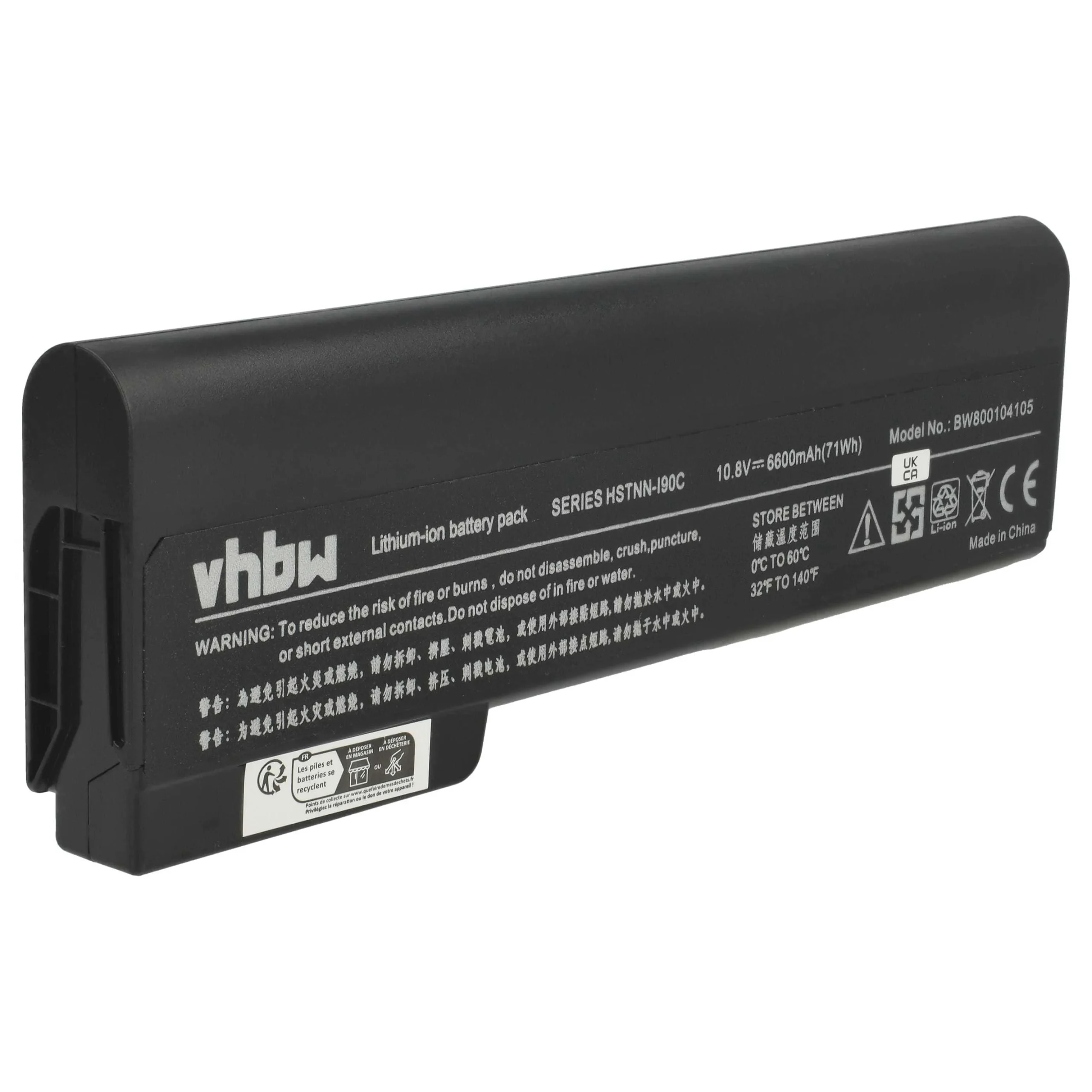 Batterie remplace HP 628368-241, 628368-251 pour ordinateur portable HP- 6600mAh 11,1V Li-ion, noir