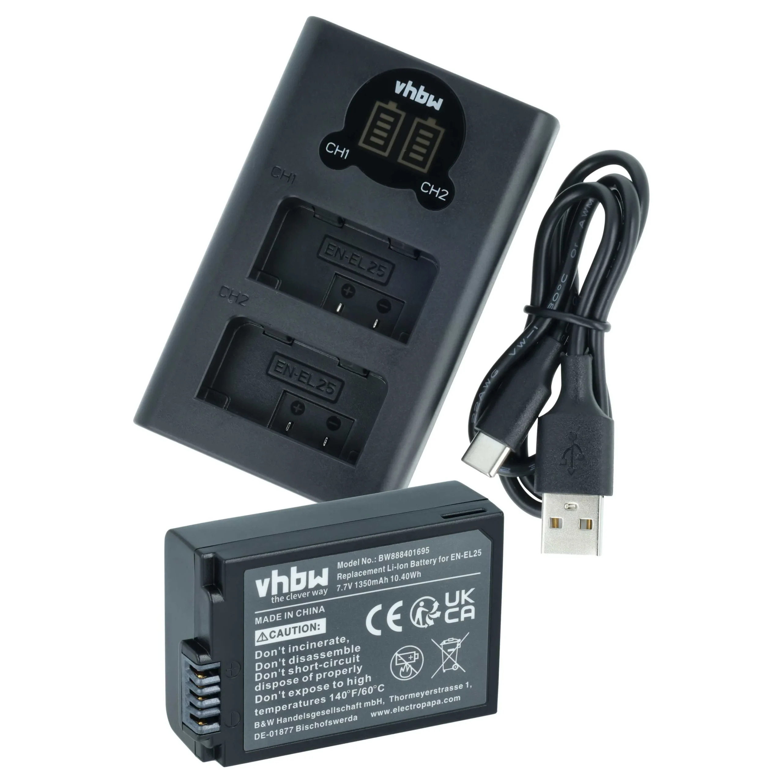 1x chargeur, 1x batterie pour caméra Nikon Z50 - Accessoires pour appareils photo