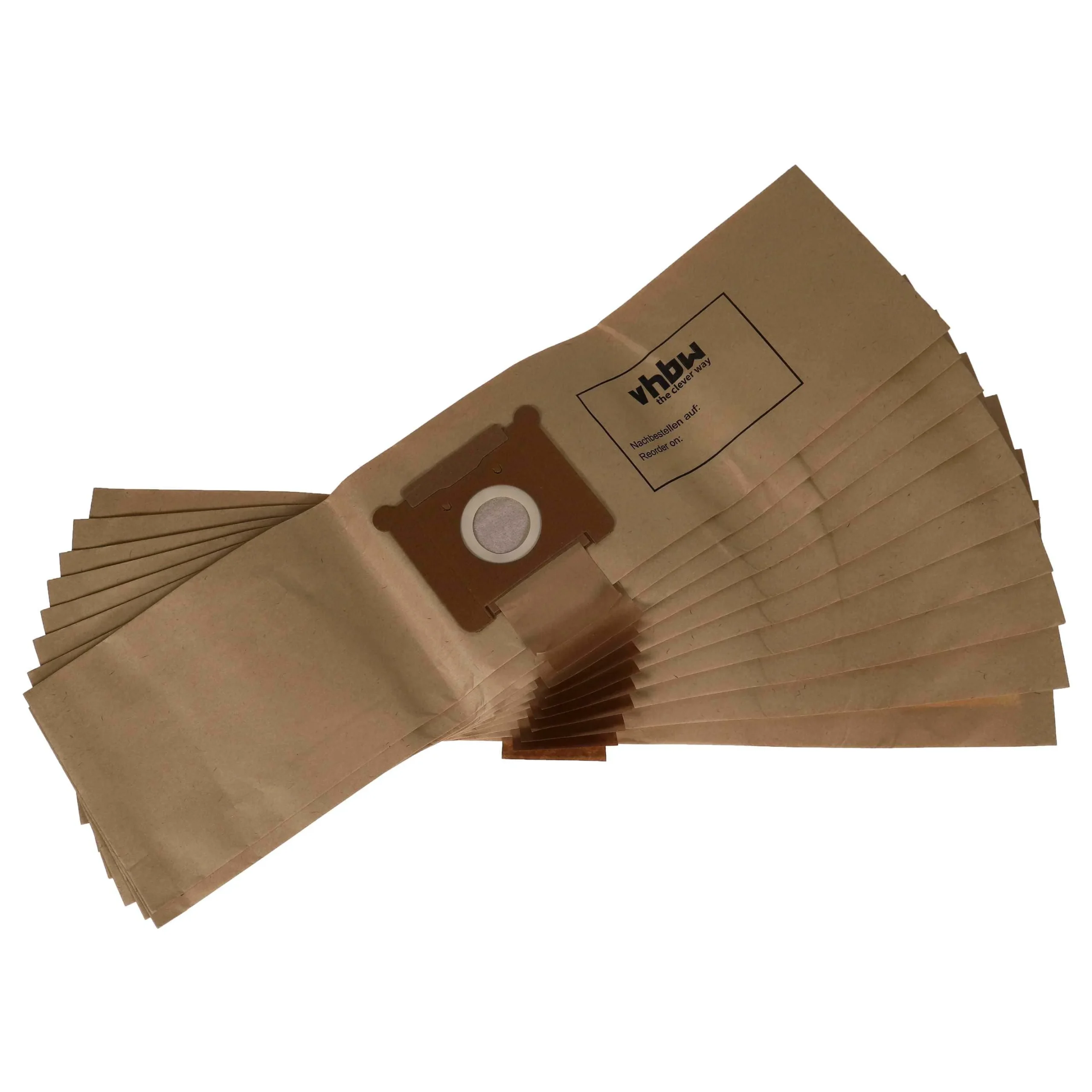 10x Sac remplace Fakir 2204805, 2601805, 3288810, 3270805 pour aspirateur Hako - papier